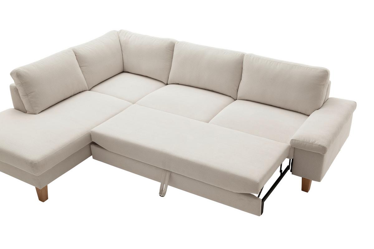 Wohnlandschaft Corvara 2.0 - Weiss/Eichefarben, Konventionell, Holz/Holzwerkstoff (220/86/286cm) - Premium Living