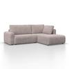 HÖRNSOFFA GIA - ljusgrå/svart, Modern, trä/textil (261/197cm) - Bessagi Home