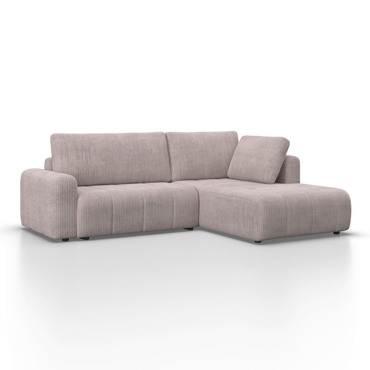Canapea modulara GIA - gri deschis, Modern, lemn/textil (261/94/197cm) - Bessagi Home