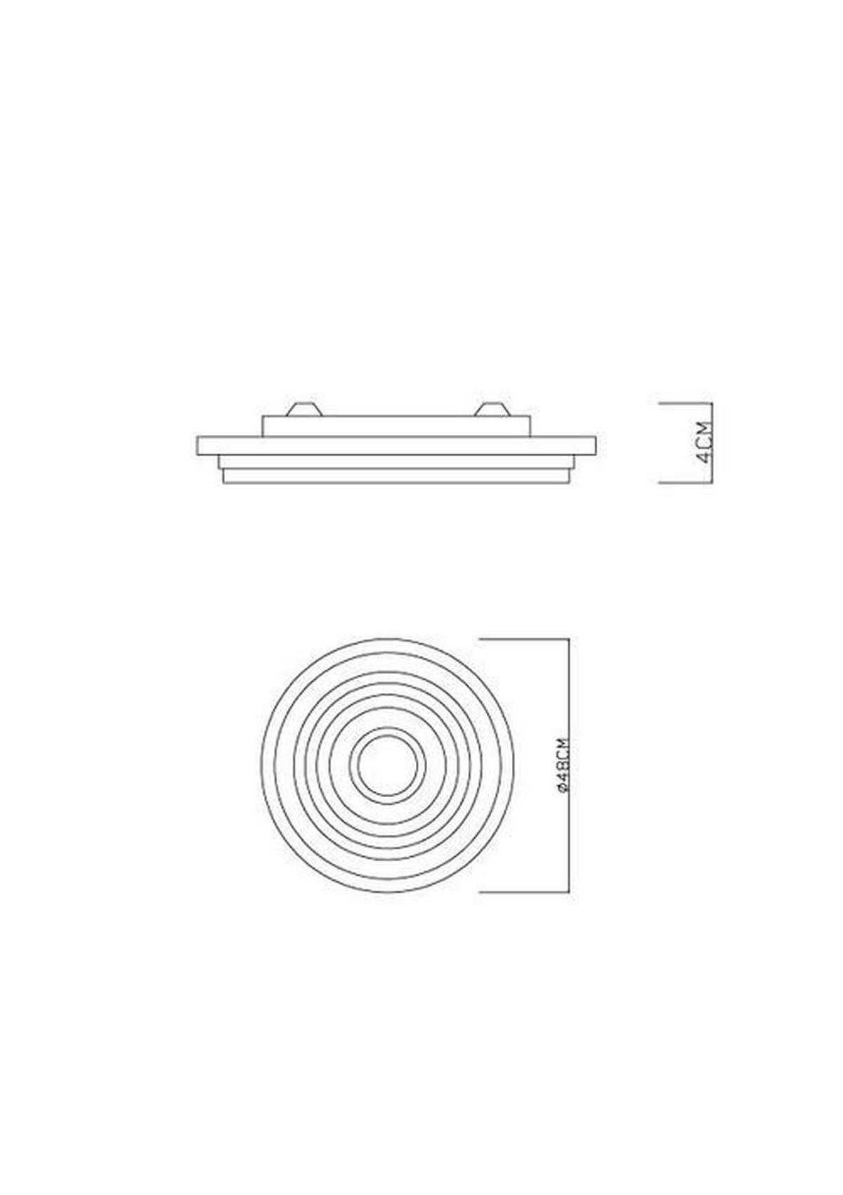 LED-Deckenleuchte Sabatino Anthrazit/Weiß max. 46 Watt - Anthrazit/Weiß, Design, Kunststoff/Metall (50/7cm) - Globo