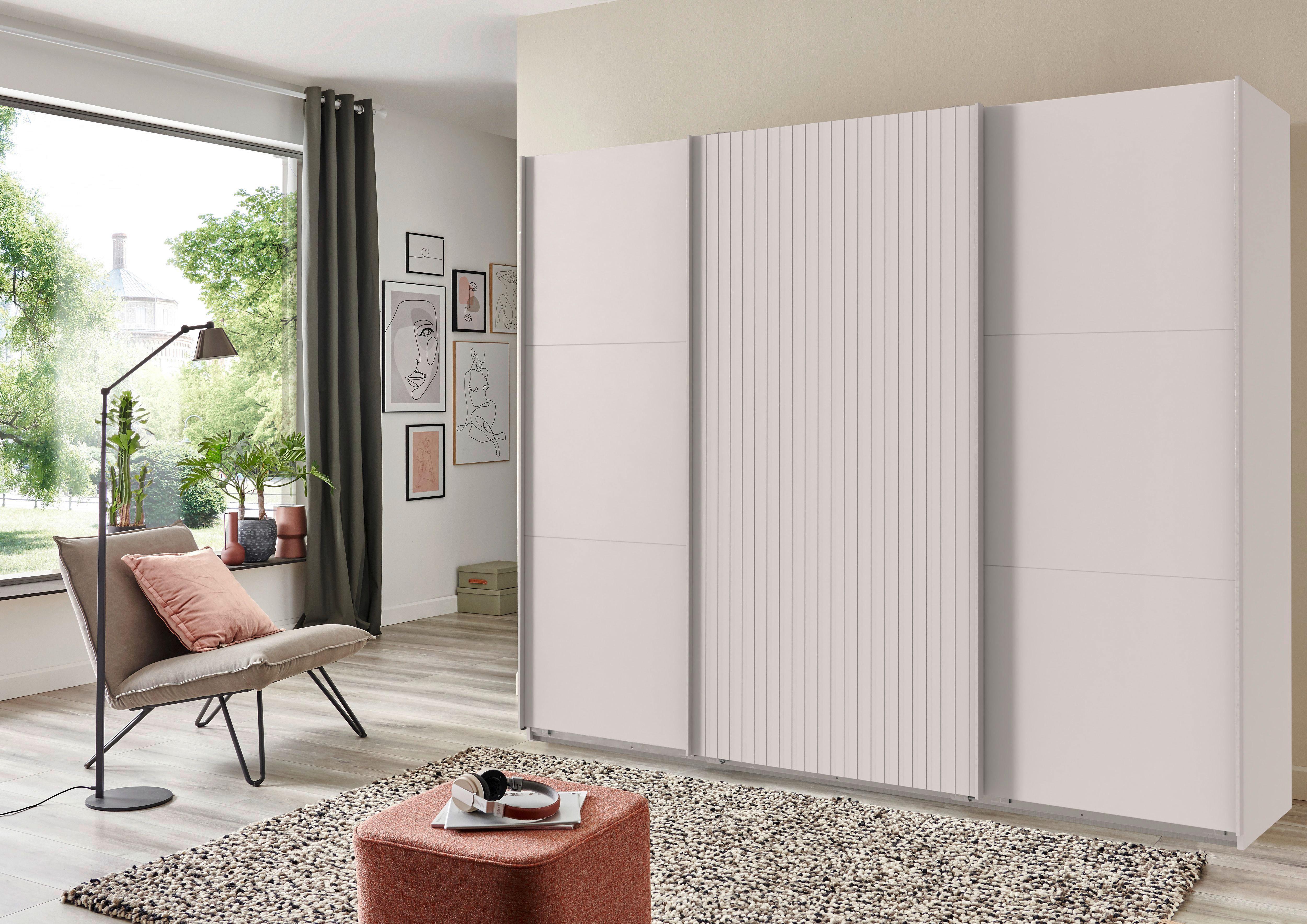 Ormar S Kliznim Vratima Andorra - bijela, Moderno, drvni materijal/metal (250/216/65cm) - Modern Living