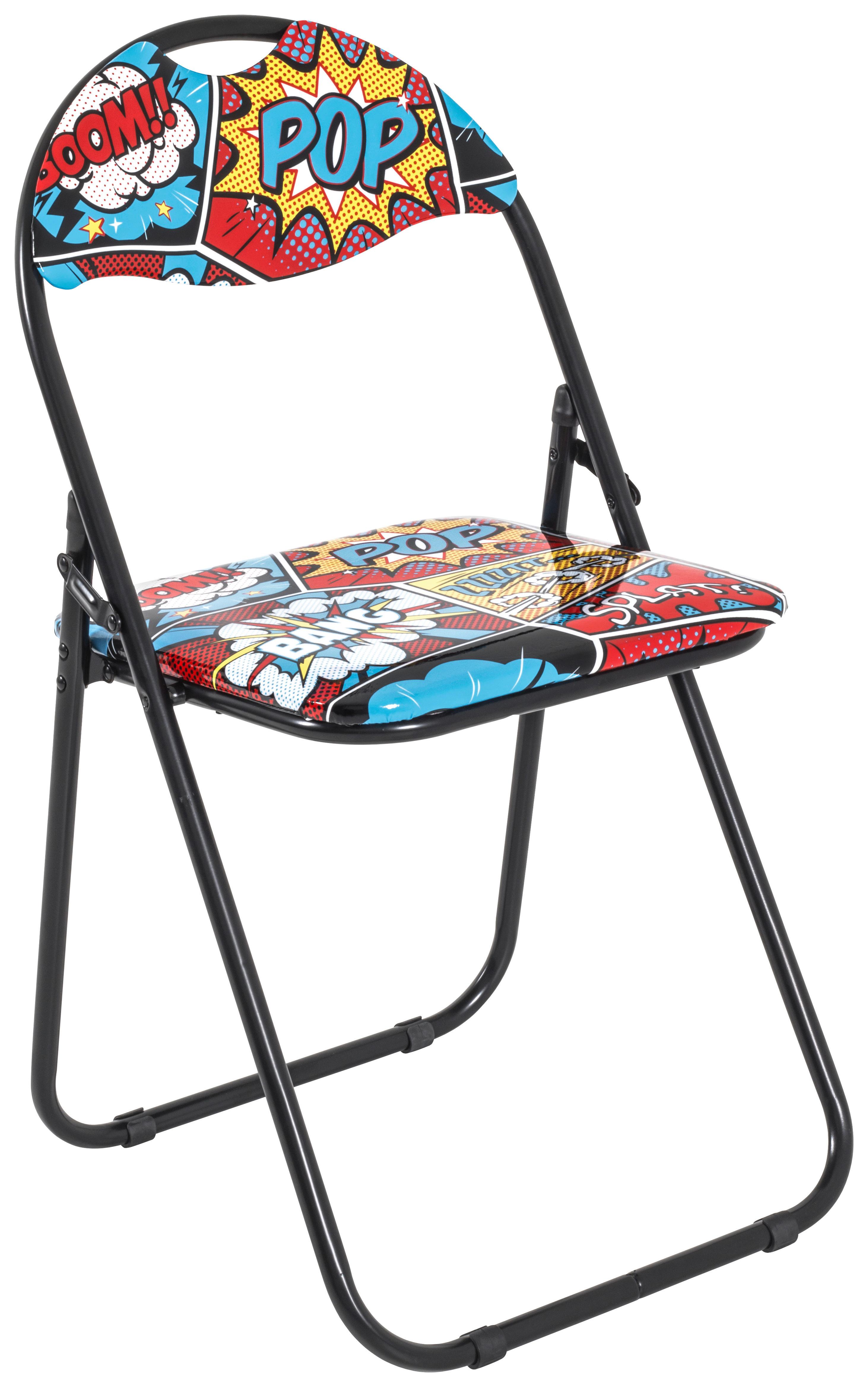 Klappsessel mit Schriftzug - Multicolor, Modern, Kunststoff/Metall (44/80/47cm) - Mömax