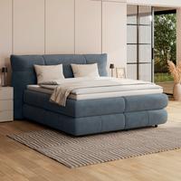 Boxspring Krevet Carmelo - zelena/crna, Trend, tekstil/plastika (180/200cm) - Premium Living