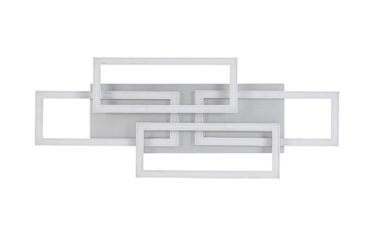 LED Mennyezeti Lámpa Mega - nikkelszínű/ezüstszínű, Modern, műanyag/fém (72/28,4/8cm) - Mömax