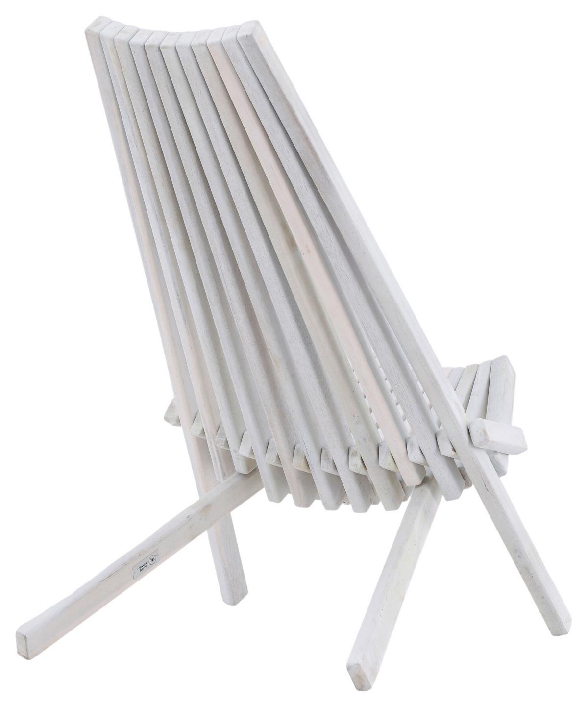 Strandsessel Asta ca. 57x79x73 cm Weiß - Weiß, KONVENTIONELL, Holz (57/79/73cm) - Gardenson