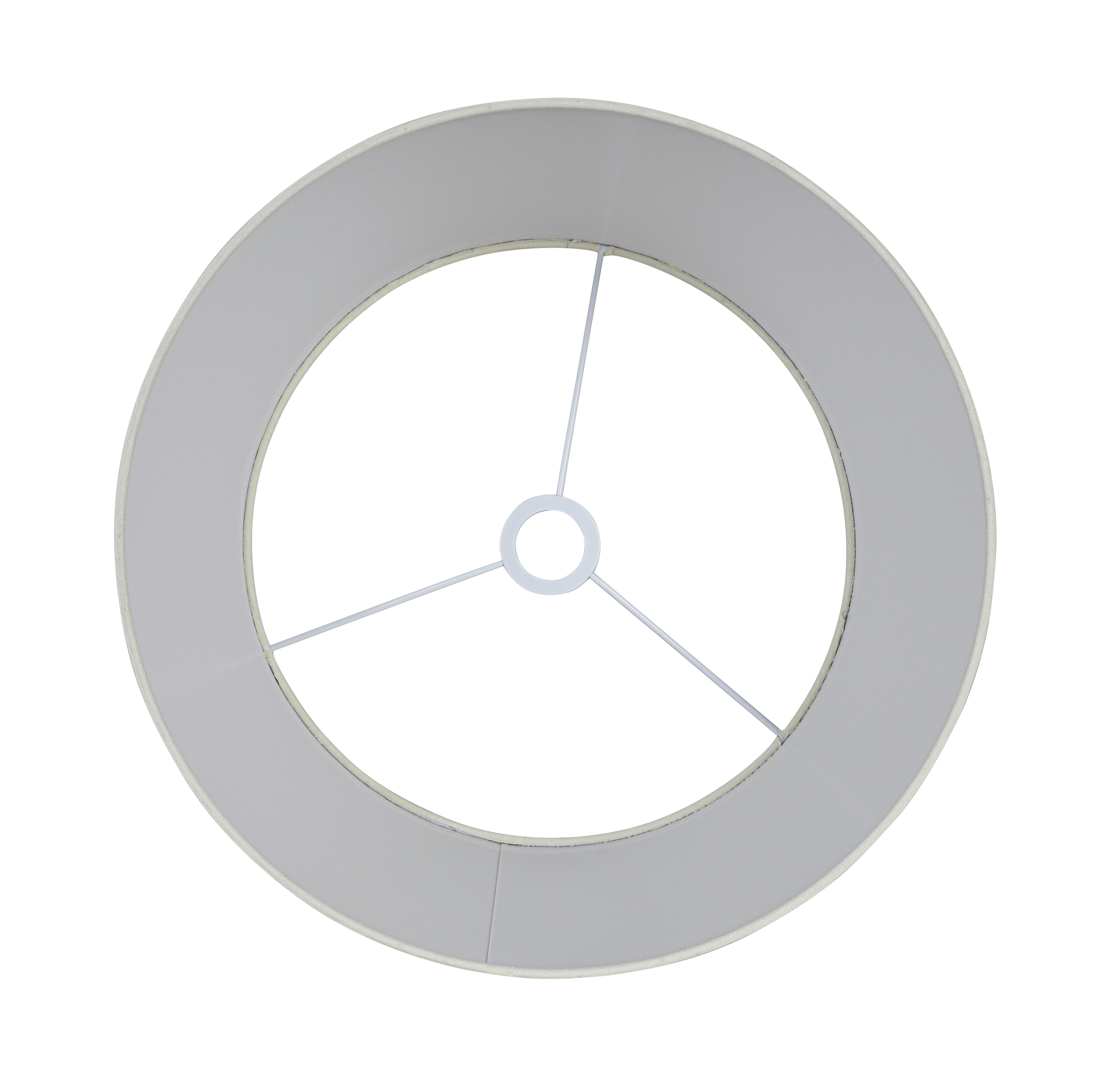 LAMPSKÄRM HOLGER - vit/sandfärgad, Modern, metall/textil (45/45/24cm) - Mömax