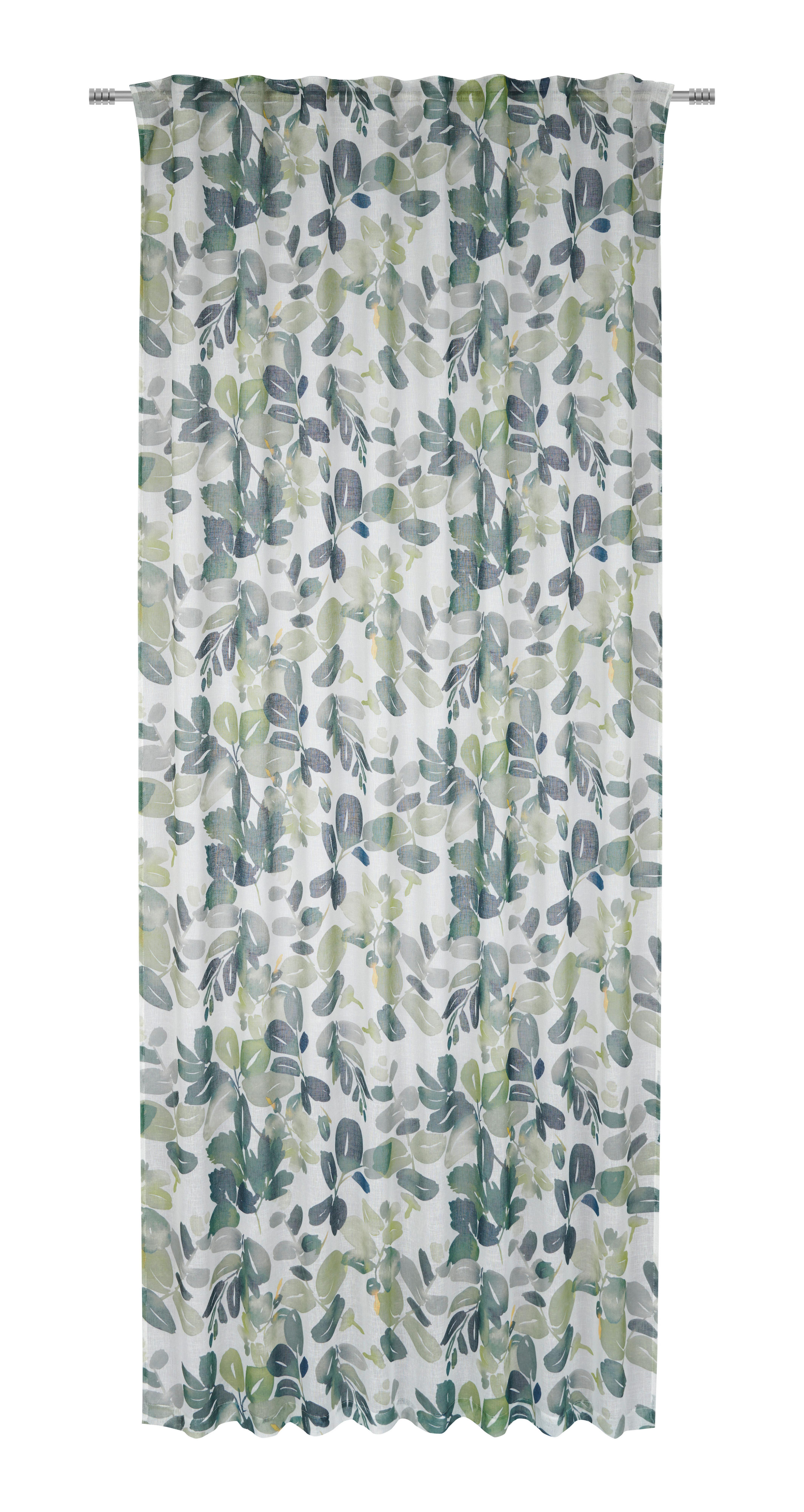 Fertigvorhang Steffi in Grün ca. 135x255cm - Grün, ROMANTIK / LANDHAUS, Textil (135/255cm) - Mömax