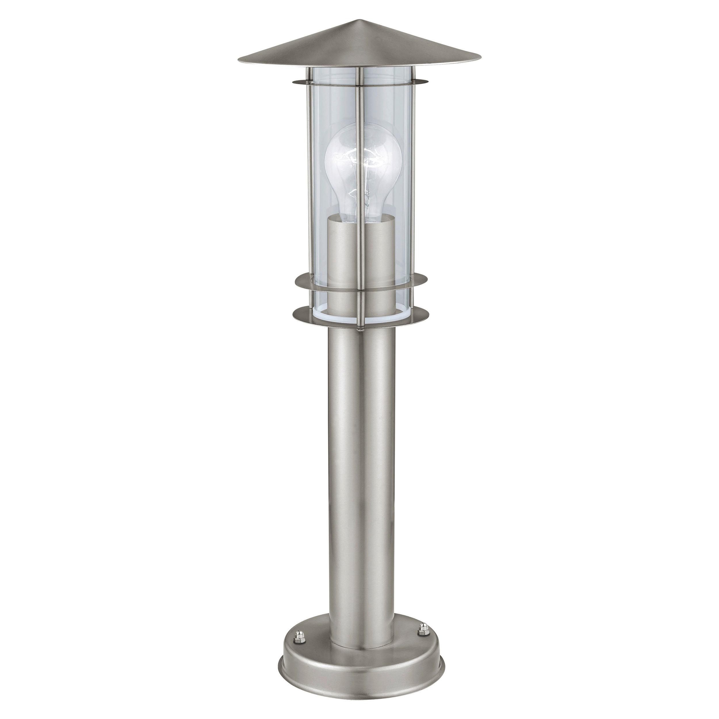 Wegeleuchte Lisio H-500 Edelstahl - Klar/Edelstahlfarben, Basics, Glas/Metall (17,5/50cm) - Eglo