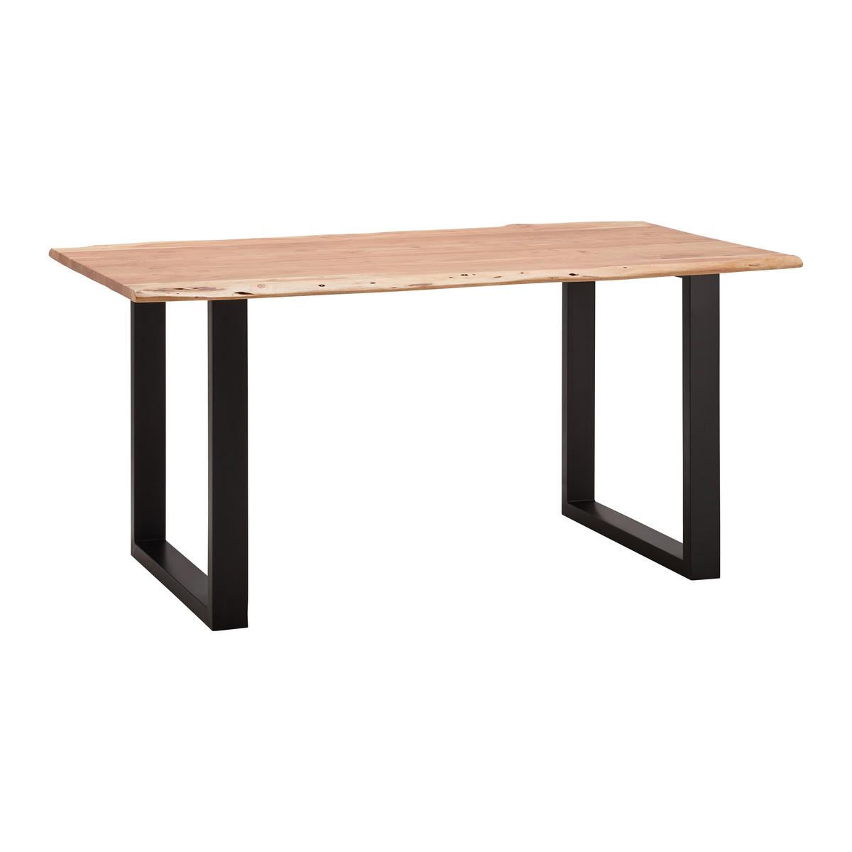 STÓŁ DO JADALNI MALMO - kolor akacjowy/czarny, Modern, metal/drewno (160/85/76cm) - Bessagi Home