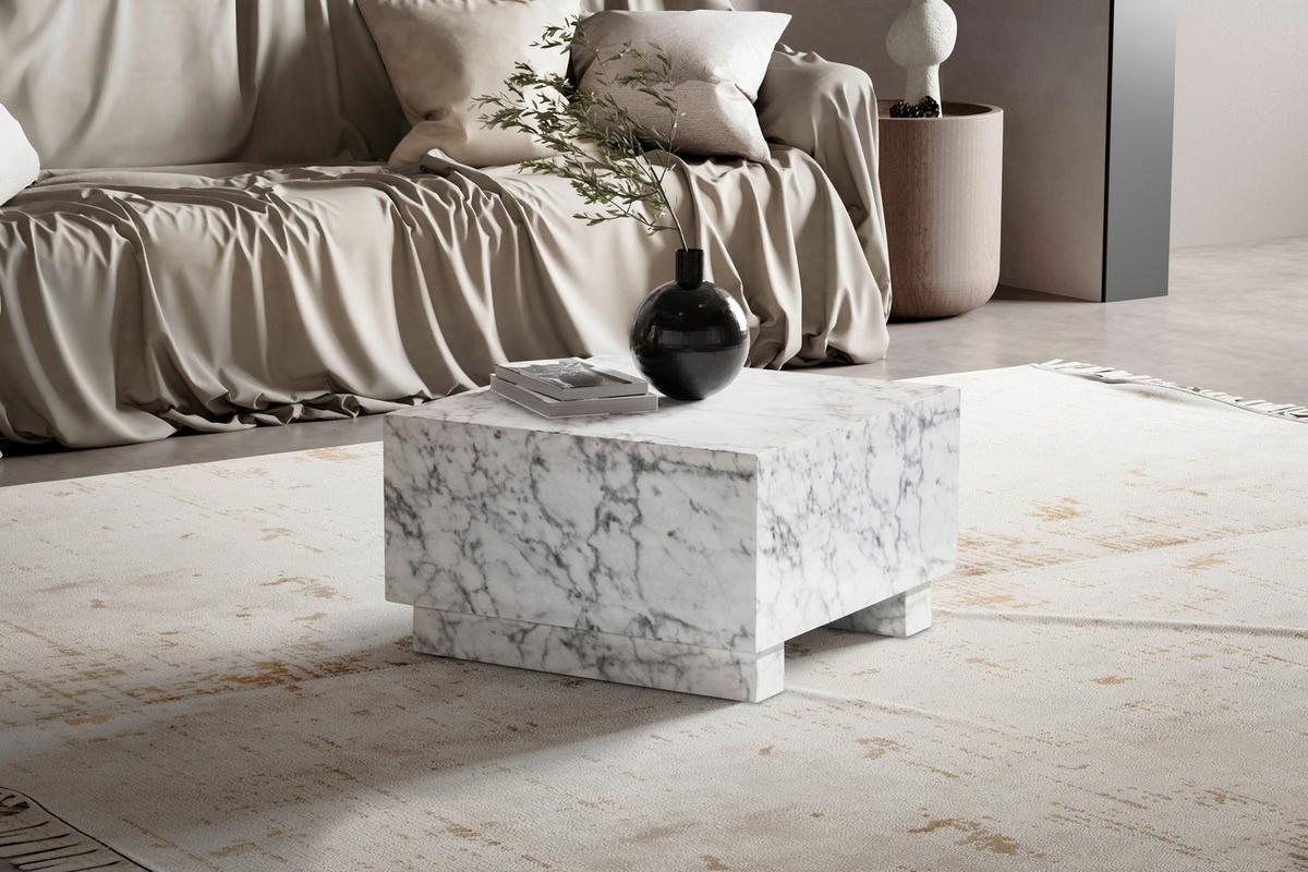 Klubska Miza Monobloc - bela/visoki sijaj, Trendi, leseni material (60/60/35cm) - Livetastic