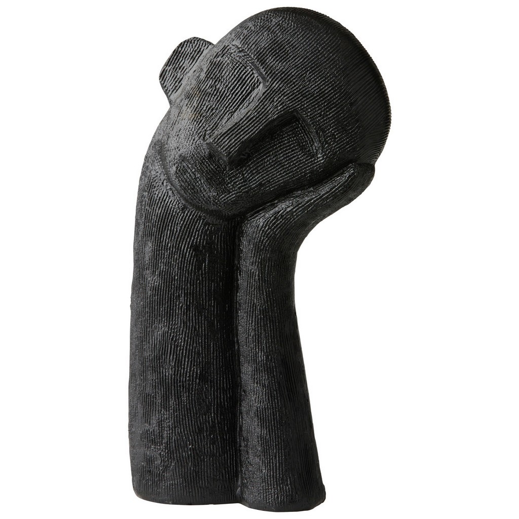 Skulptur Head in Schwarz
