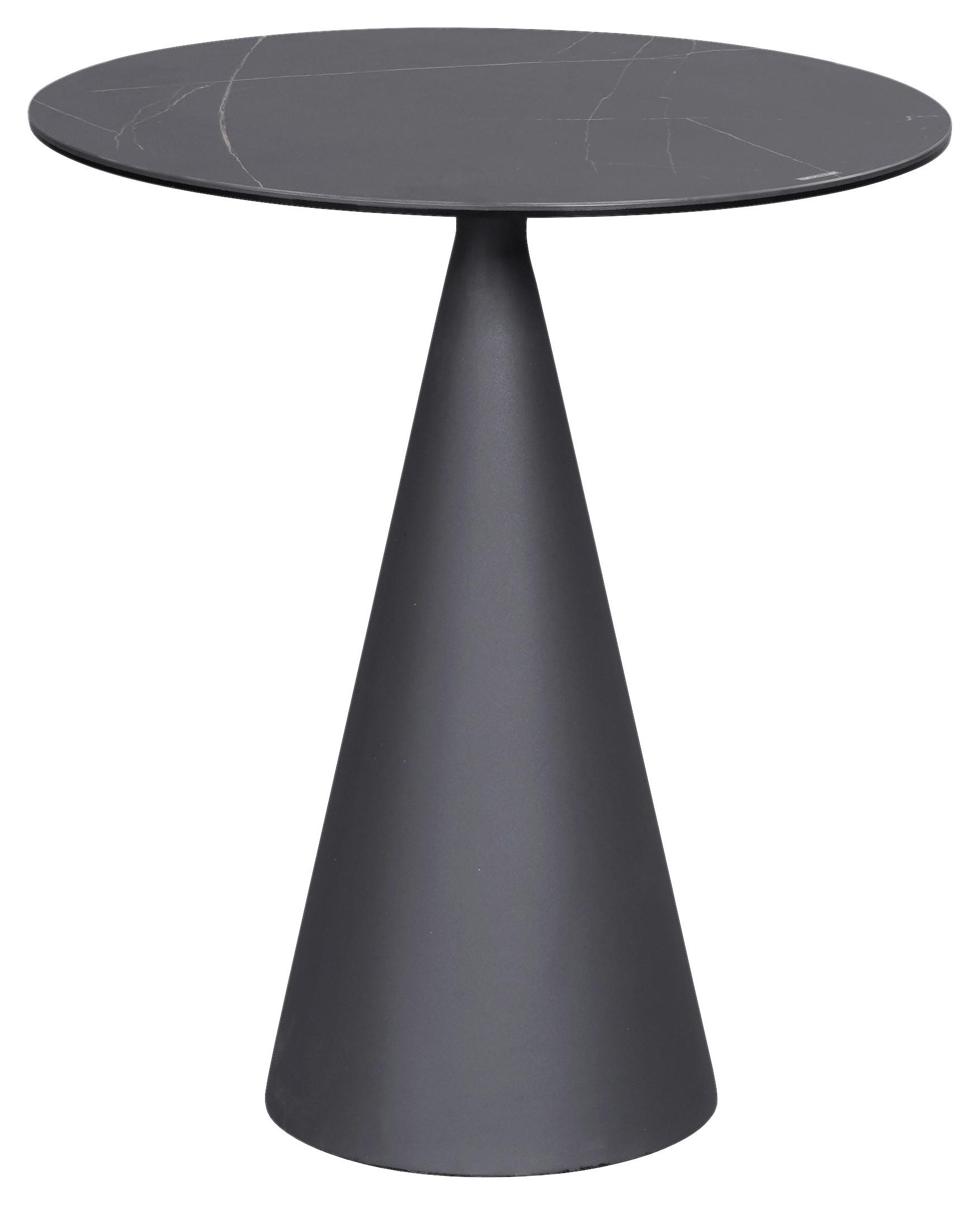 STOLIK BOCZNY TIVOLI 2 -EXKLUSIV- - antracytowy/czarny, Design, metal/szkło (48,5/48,5/55cm) - Dieter Knoll