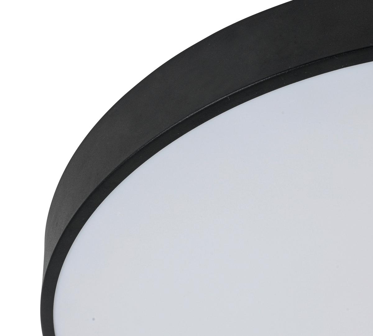 Led Svjetiljka Stropna Flache - crna, Moderno, metal/plastika (50/9cm) - Mömax