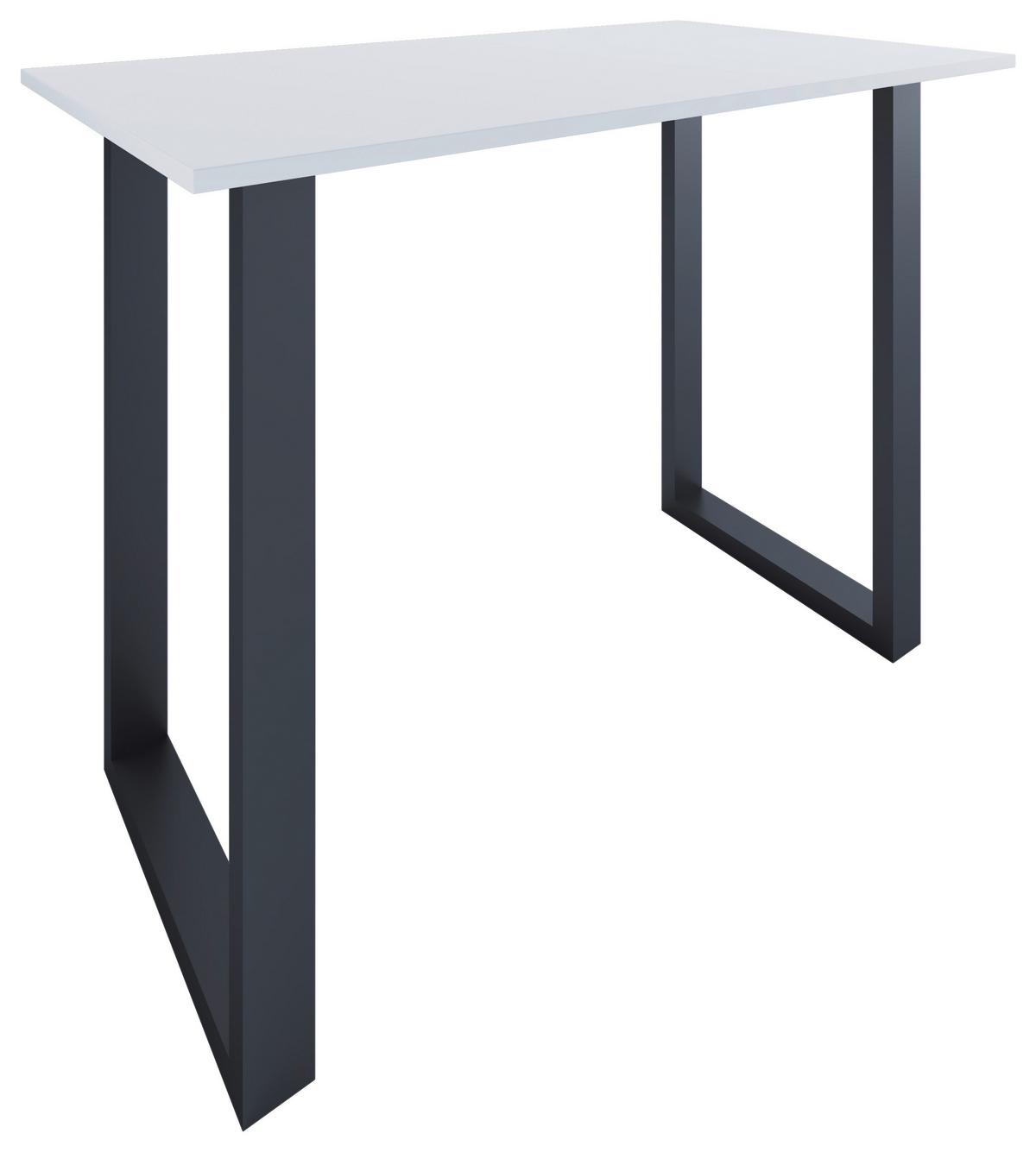 Bartisch XONA Schwarz/ Weiß ca.140x102x80cm - Anthrazit/Schwarz, KONVENTIONELL, Holzwerkstoff/Metall (140/80/102cm)