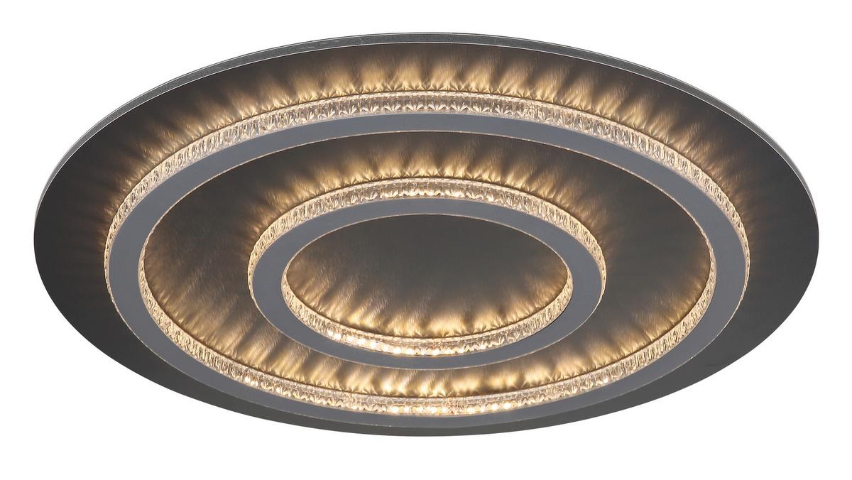 LED-DECKENLEUCHTE 48042-60A  JAYDEN - clair/gris clair, Design, métal/matière synthétique (55/6cm) - Globo