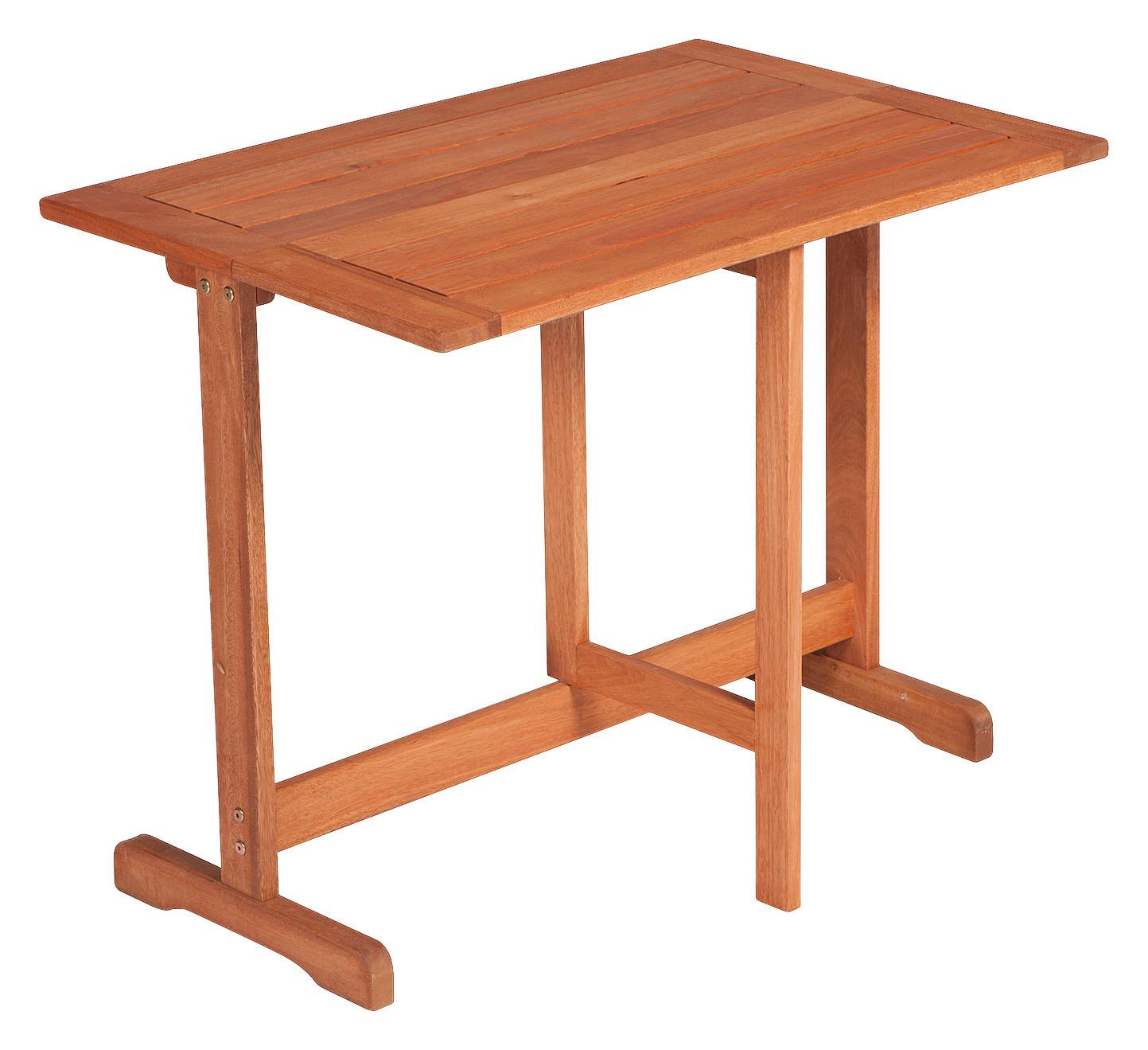 Gartenklapptisch Porto aus Eukalyptus ca. 90x72x60cm - Naturfarben, KONVENTIONELL, Holz (90/72/60cm) - Gardenson