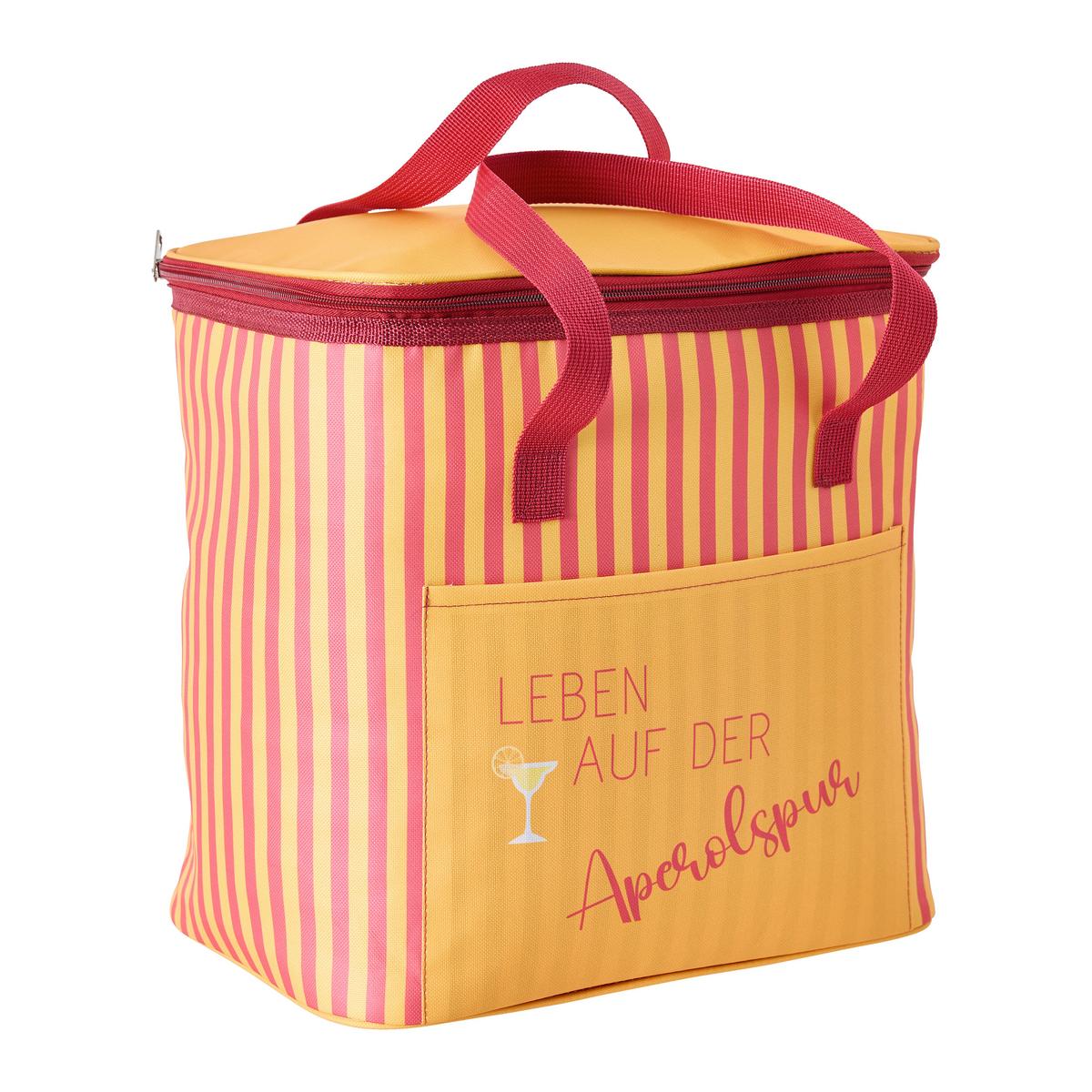 Kühltasche Betty Weiß/Dunkelrot/Gelb ca. 6l - Dunkelgelb/Weiß, KONVENTIONELL, Kunststoff (30,5/29/18cm) - Mömax