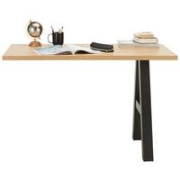 Anbauschreibtisch in Schreibtisch/Eichefarben - Eichefarben/Schwarz, MODERN, Holzwerkstoff (120/75/70cm) - Mömax
