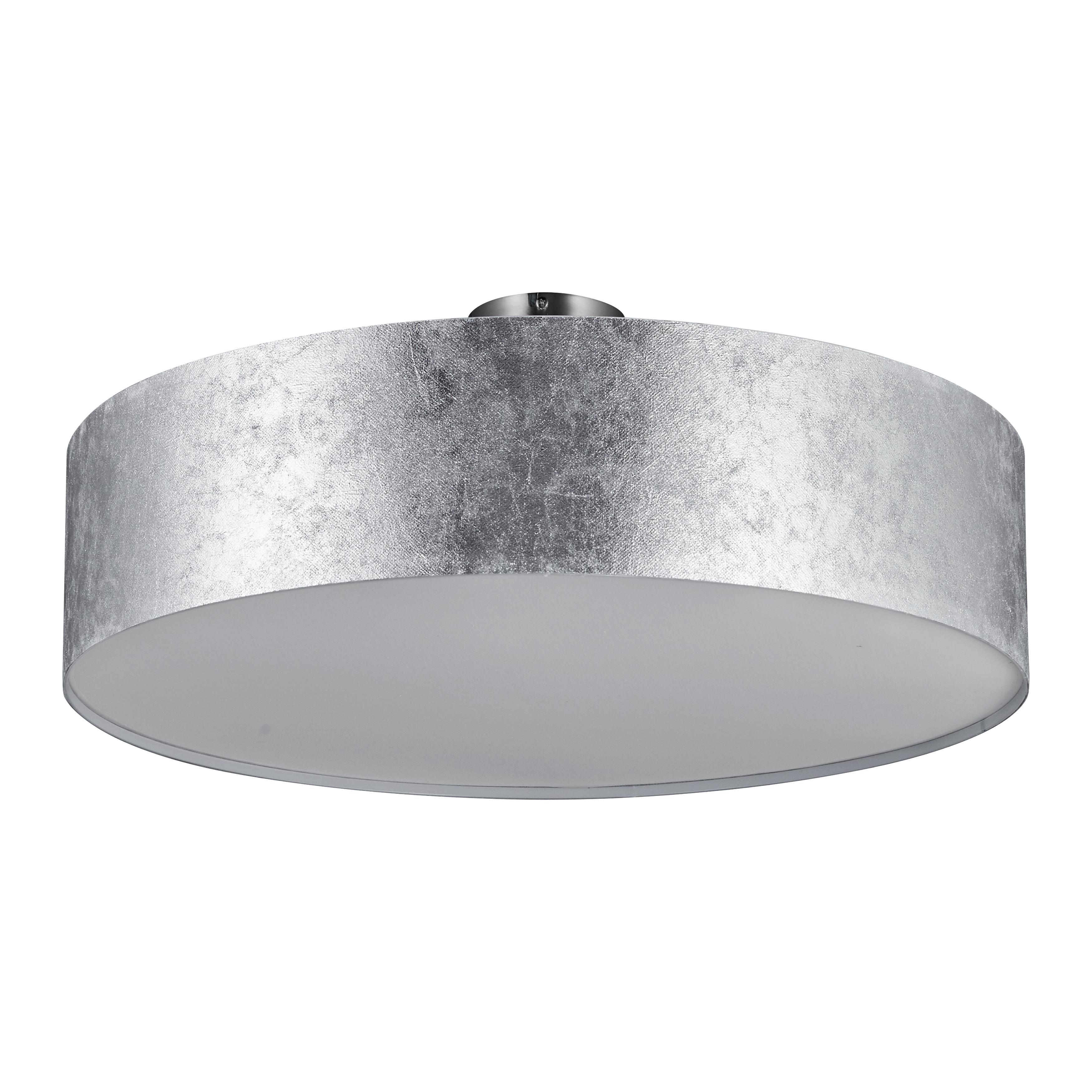 Deckenleuchte max. 40 Watt 'Emelle' - Nickelfarben, MODERN, Kunststoff/Metall (60/24cm) - Bessagi Home