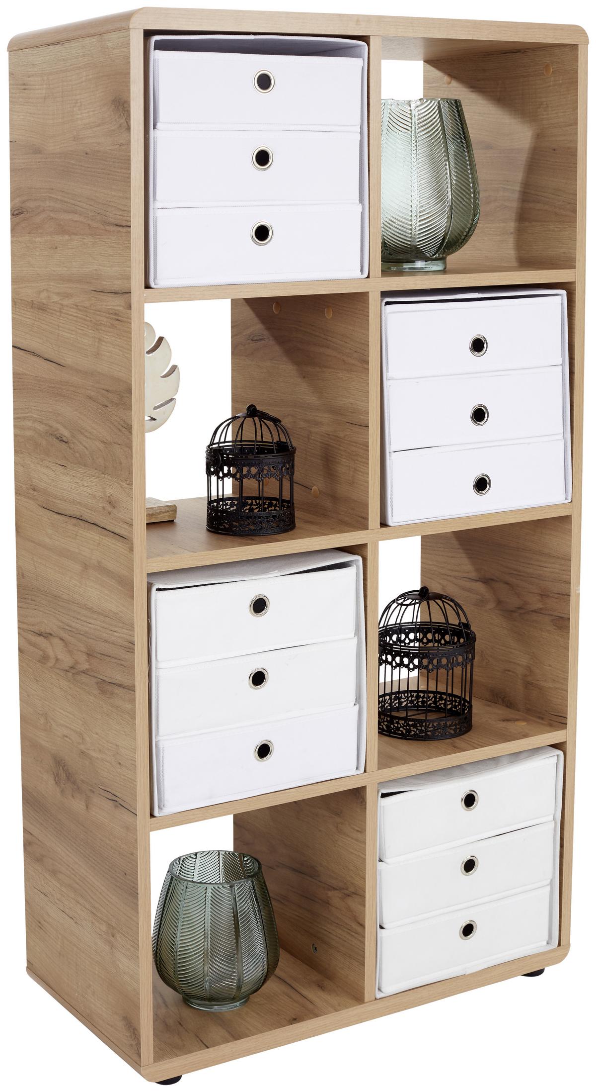 Etajeră Fontana FTR01 - culoare lemn stejar, Modern, material pe bază de lemn (73,2/145/35cm) - Modern Living