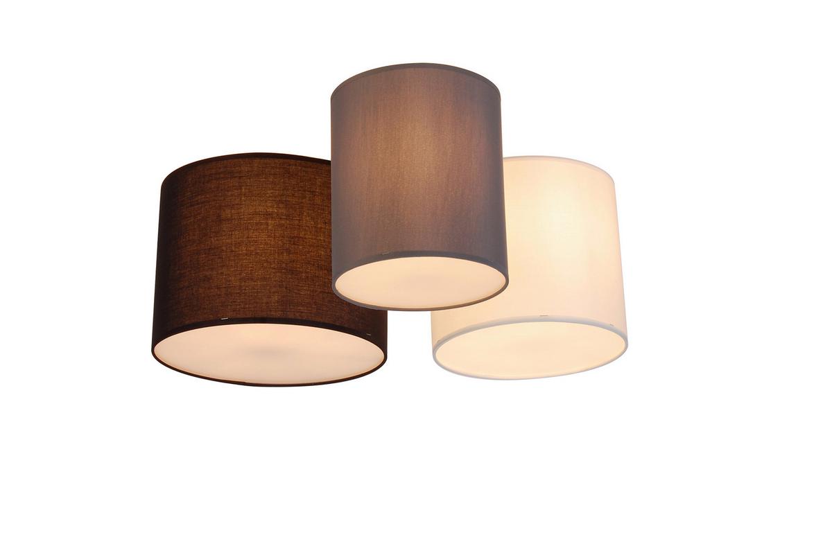 LAMPA SUFITOWA BASE - biały/szary, Trend, tworzywo sztuczne/metal (61/25,5cm) - Novel