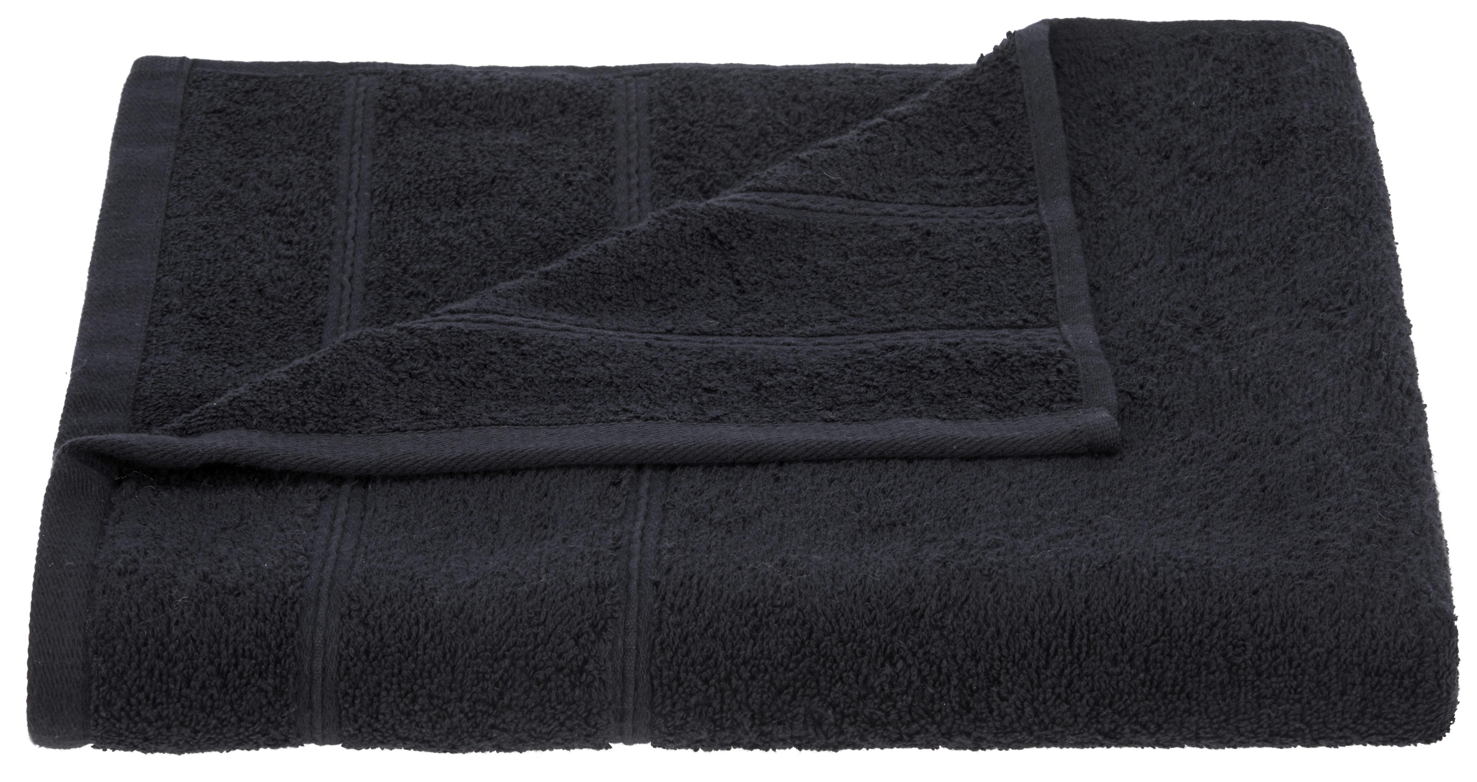 DUSCHHANDDUK MELANIE -AKT- - svart, textil (70/140cm) - Modern Living