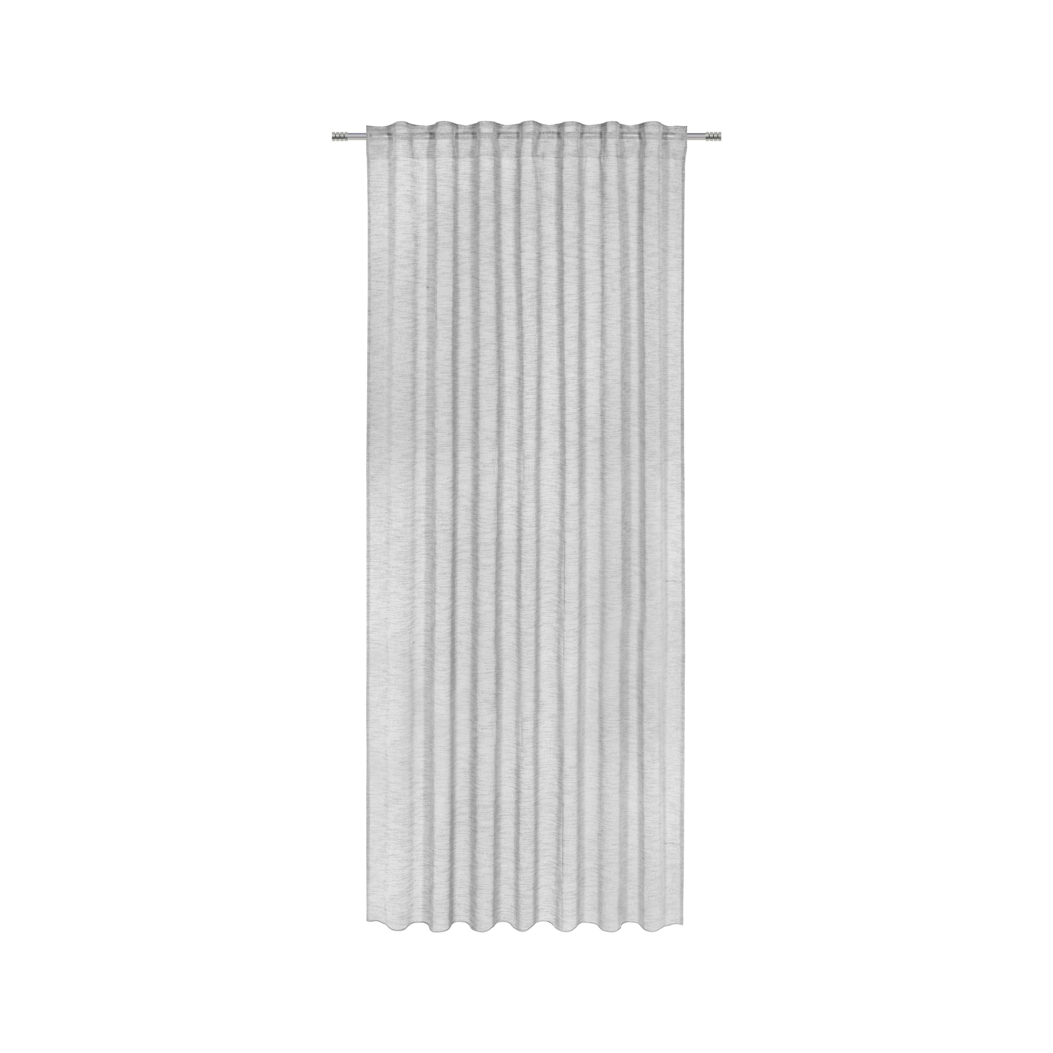 GARDINLÄNGD SIGRID -AKT- -EXT- - grå, Romantik / Lanthus, textil (140/245cm) - Premium Living