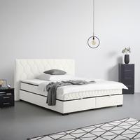 Postelja Z Vzmetnico Maya, Krem, 180x200 - črna/krem barve, Konvencionalno, umetna masa/tekstil (180/200cm) - Mömax