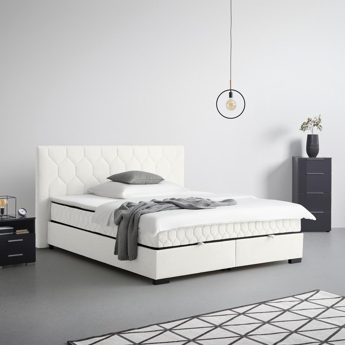 Box Krevet Maya D - crna/krem, Konvencionalno, drvni materijal/drvo (180/200cm) - Modern Living