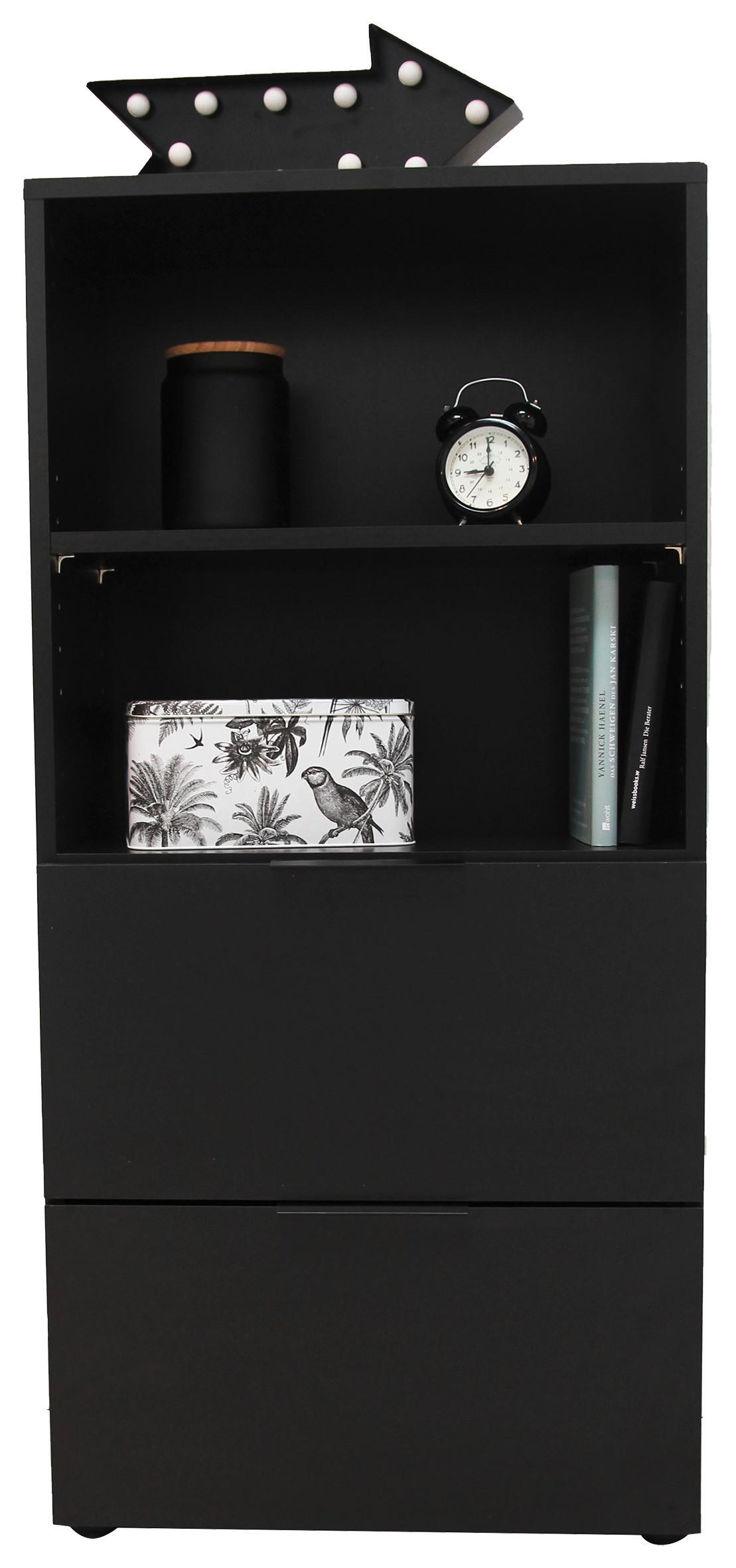 Kommode in Schwarz - Schwarz, Modern, Holzwerkstoff (50/101/32cm) - Mömax