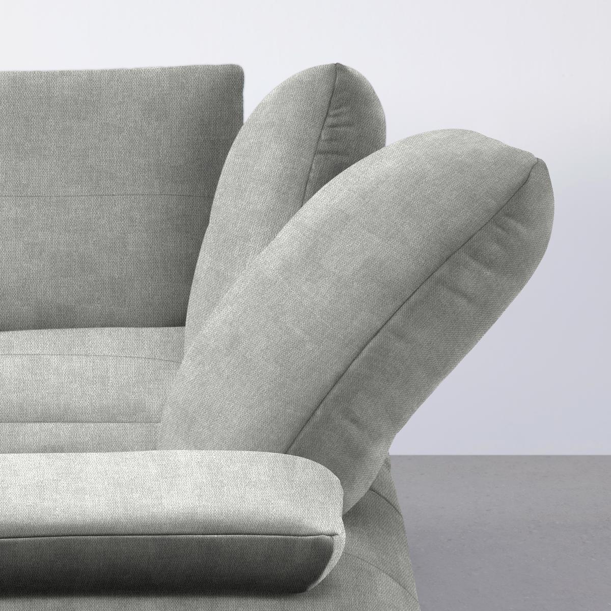 Wohnlandschaft Trendy Silberfarben - Silberfarben/Schwarz, MODERN, Holzwerkstoff/Textil (310/93/250cm) - Premium Living