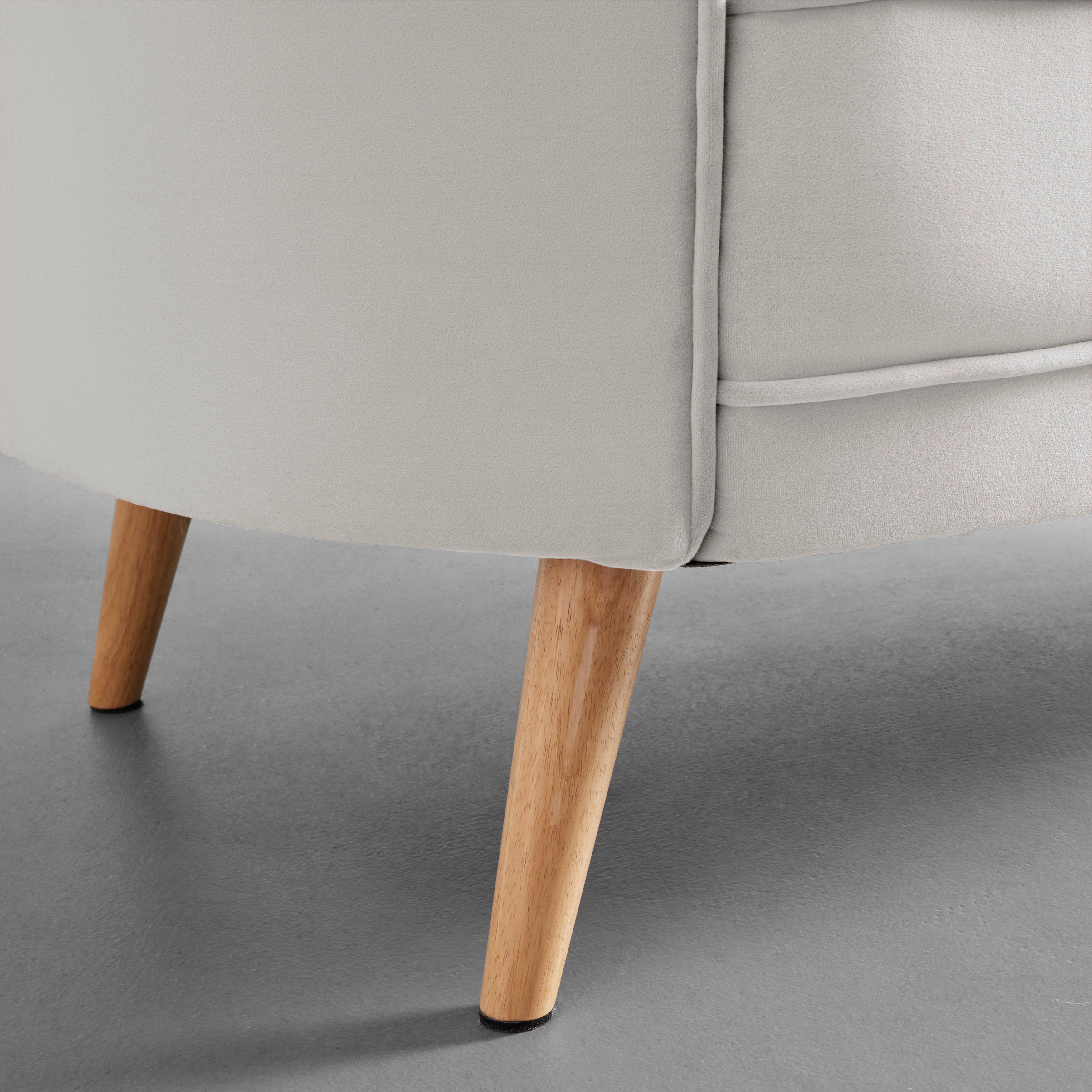 2-SITS SOFFA HOPE - greige/naturfärgad, Modern, trä/textil (141/77/73cm) - Bessagi Home