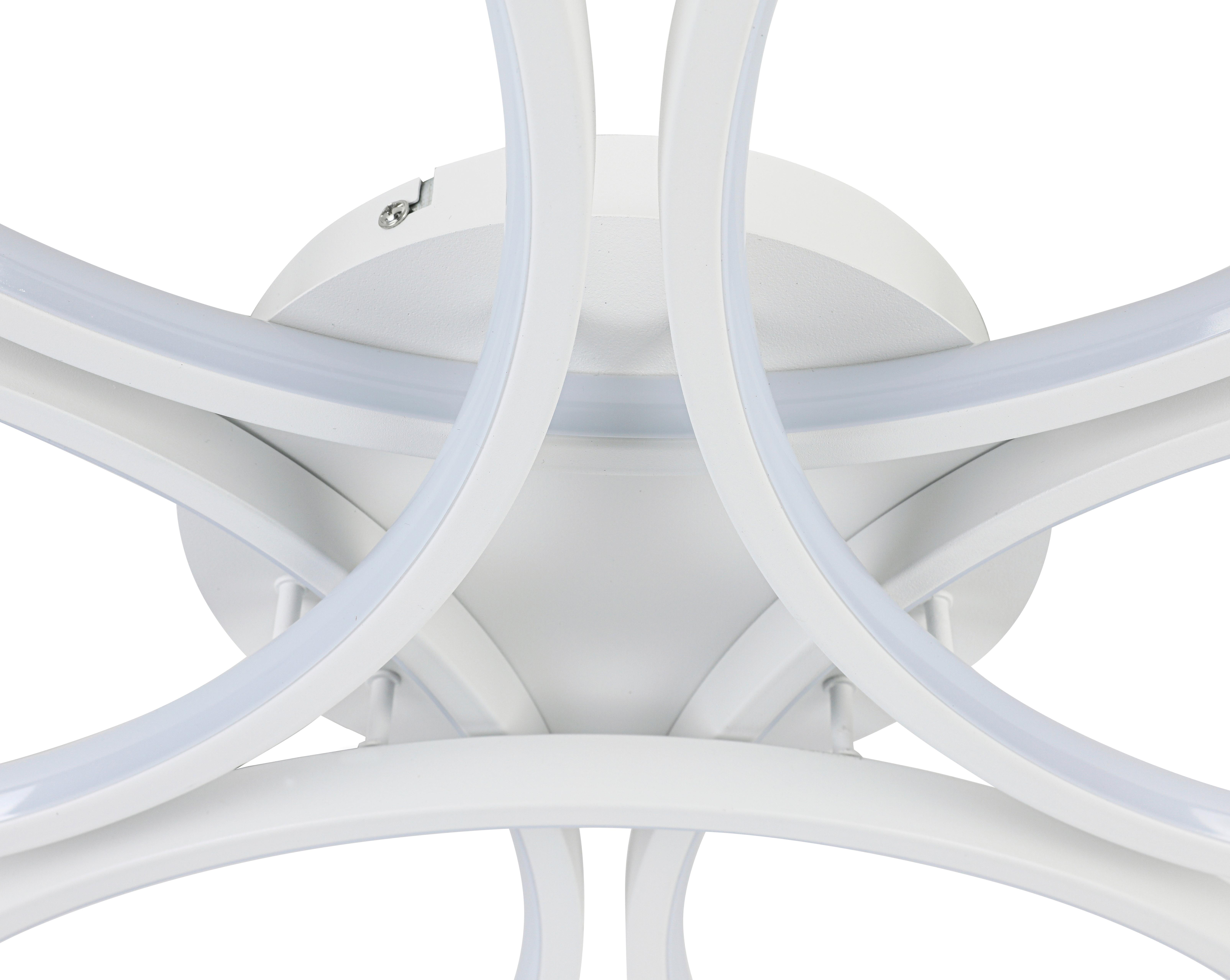 LED-TAKLAMPA WILMA - vit, Modern, metall/plast (60/60/8,5cm) - Mömax