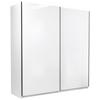 GARDEROB MED SKJUTDÖRRAR FAMILY -BASED- - vit/vit högglans, Modern, metall/trämaterial (200/212/62cm) - Based