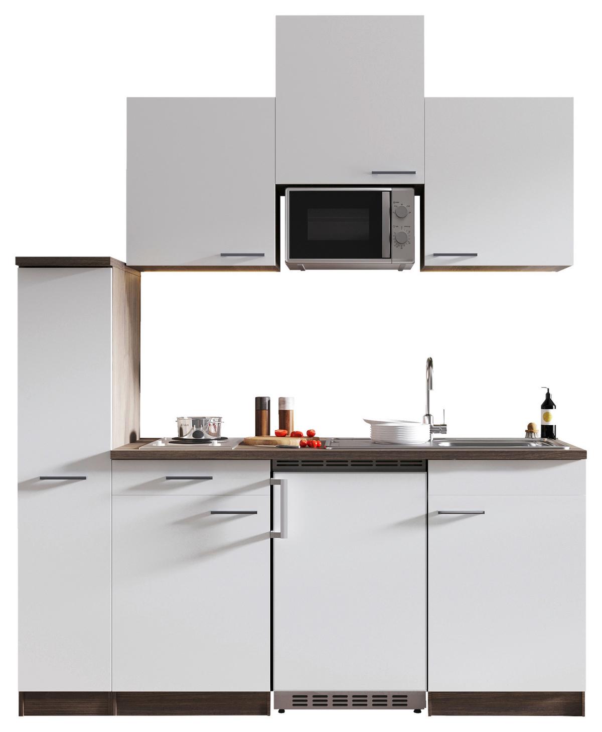 Kuhinjski Blok Z Aparati Oliver, Barva Hrasta, Bela - barve hrasta/bela, Basics, umetna masa/leseni material (180cm) - Respekta