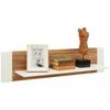VÄGGHYLLA LEONARDO - vit/ekfärgad, Modern, trämaterial (120/28/24cm) - Mömax
