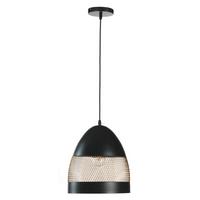 Hängeleuchte Polly Schwarz/Bronze max. 22 Watt - Schwarz/Bronzefarben, Design, Metall (30/120cm)