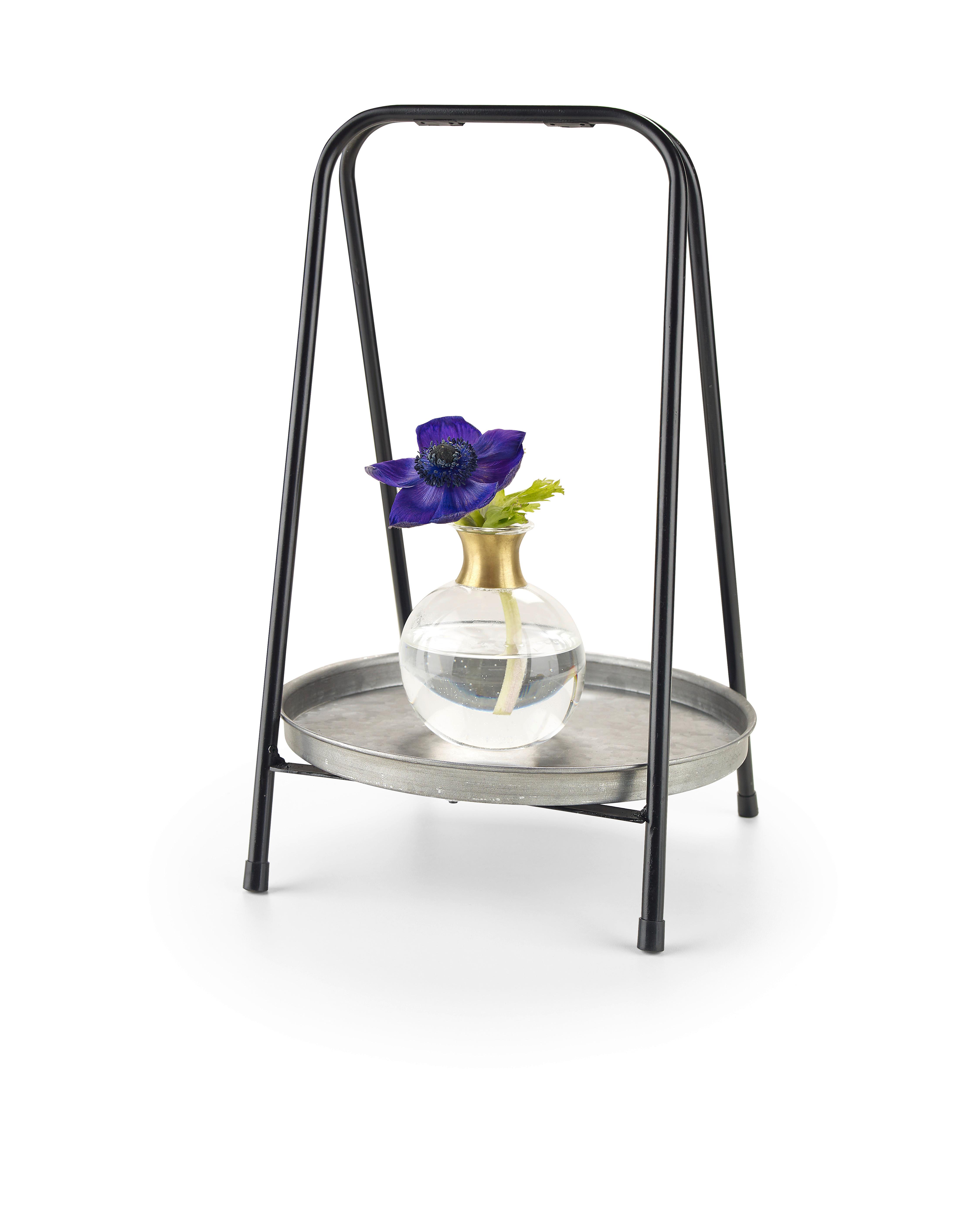 Dekor Tálca Zink - fekete, Modern, fém (25.5/25.5/39cm) - Modern Living