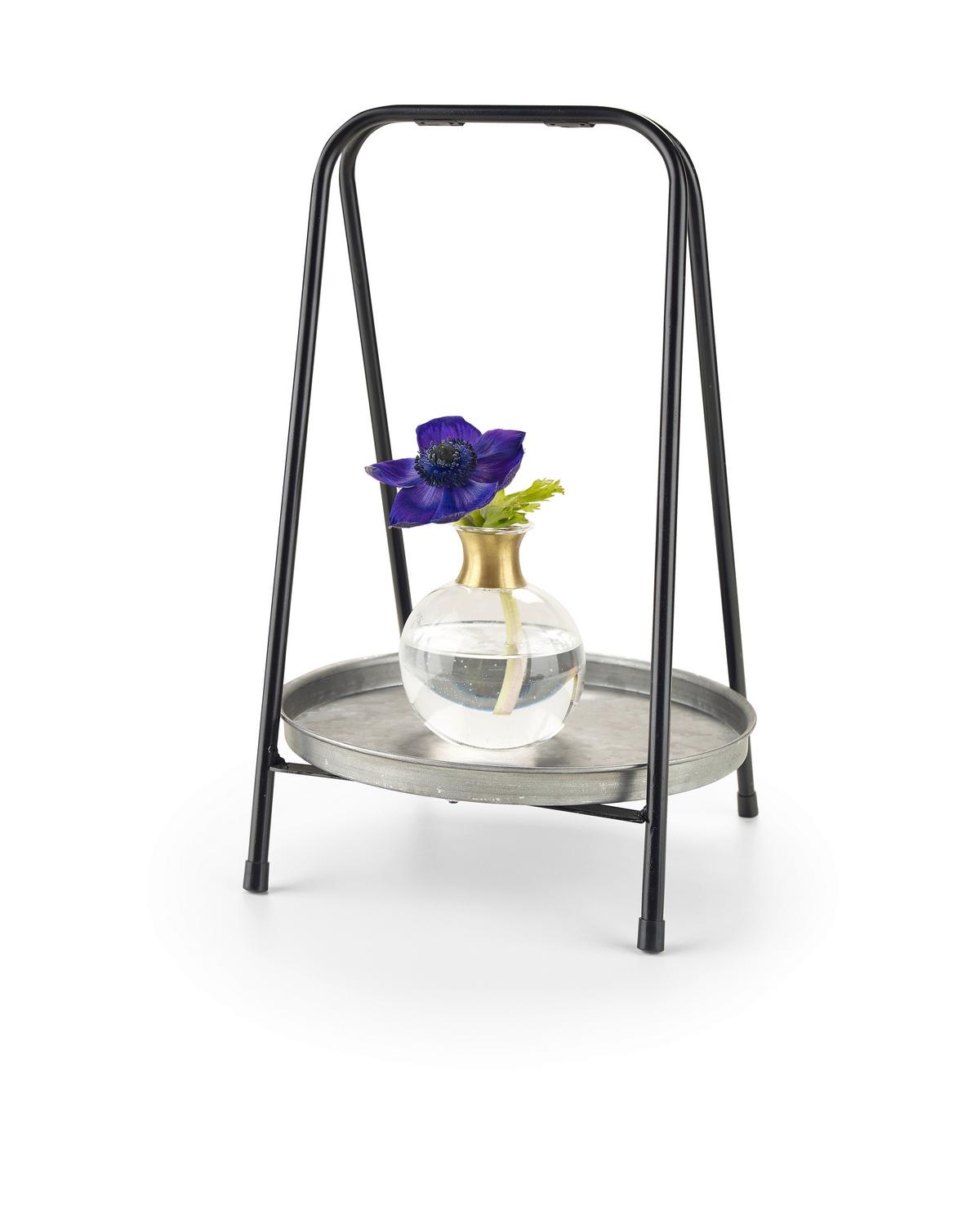 Dekor Tálca Zink - fekete, Modern, fém (25.5/25.5/39cm) - Modern Living