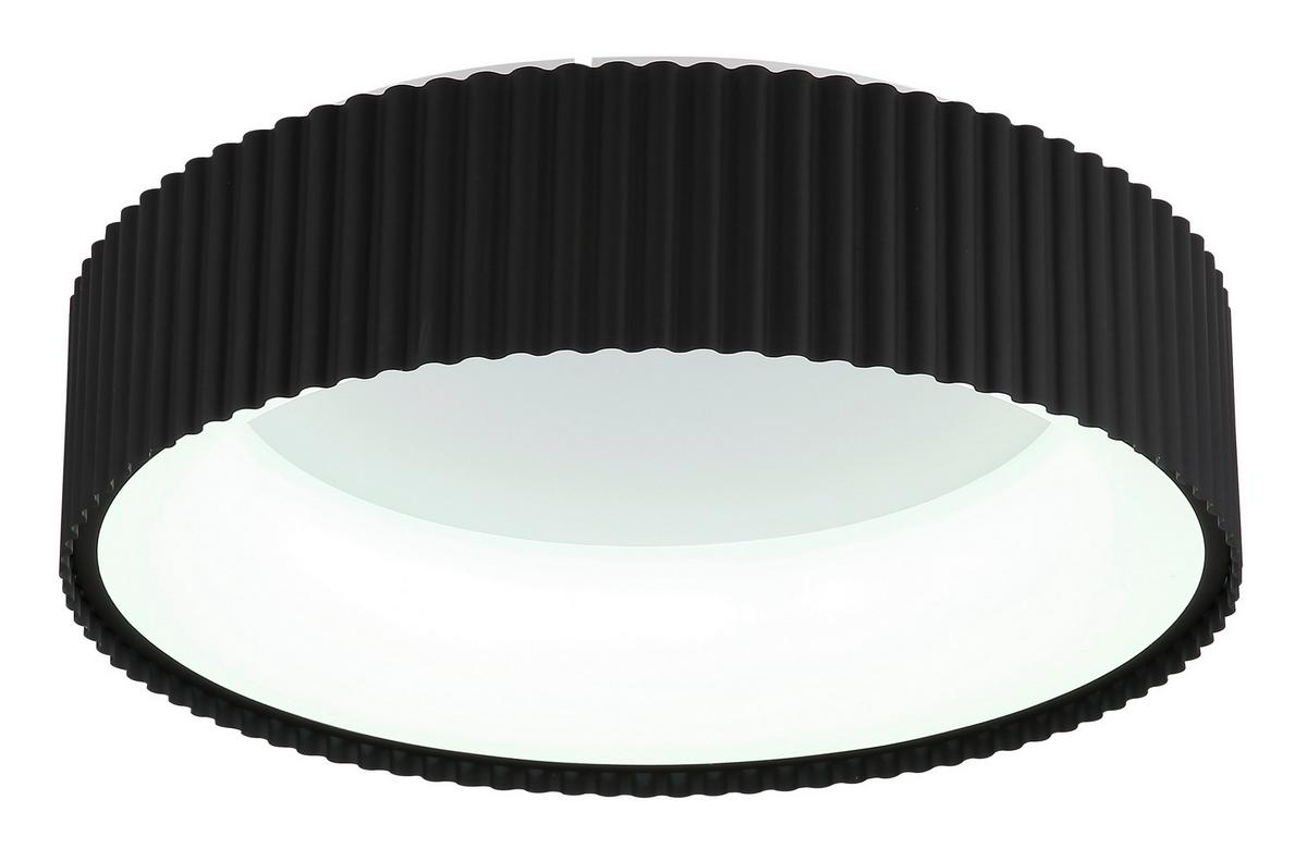 LED-DECKENLEUCHTE 15924DS KEMP - Weiss/Schwarz, Basics, Kunststoff/Metall (46/13cm) - Globo