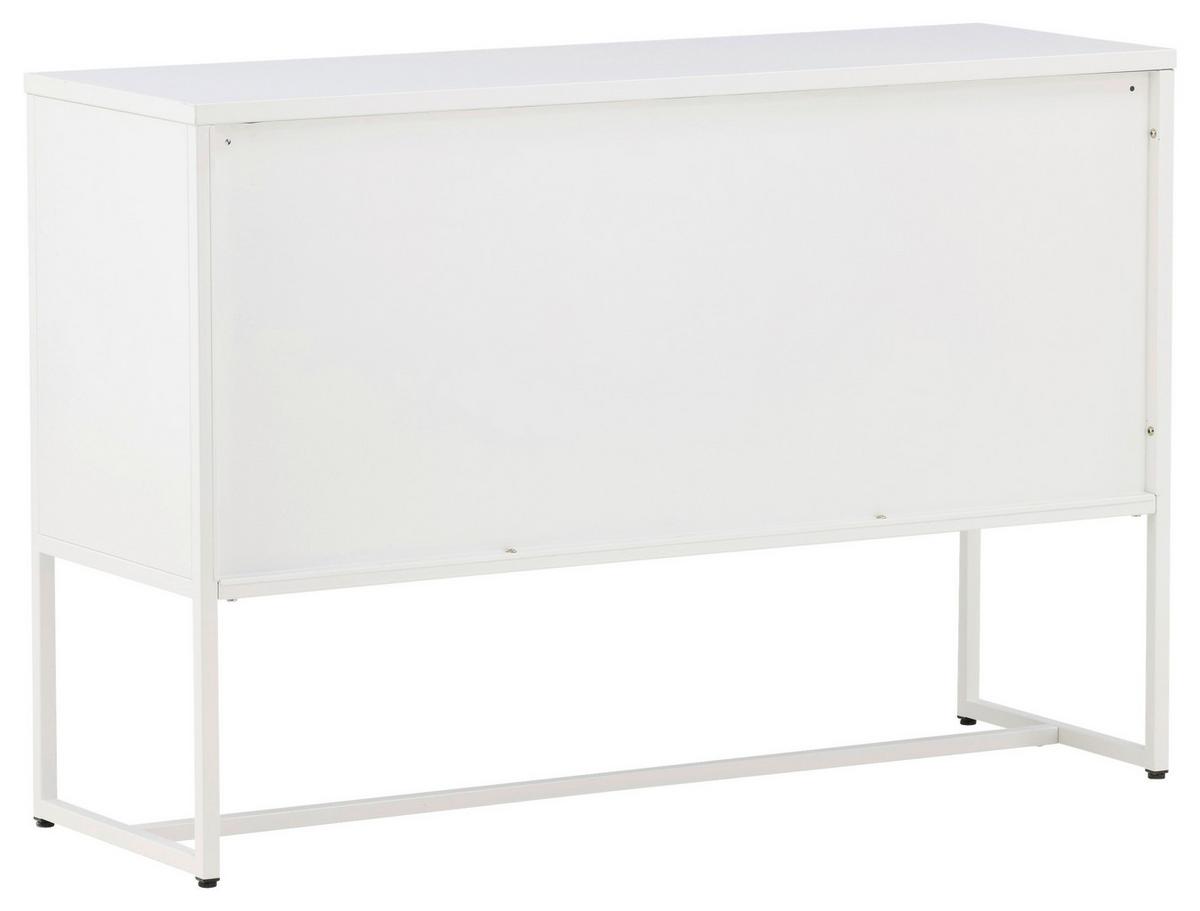 SIDEBOARD MALLA - Weiß, Design, Metall (120/80/40cm) - Livetastic