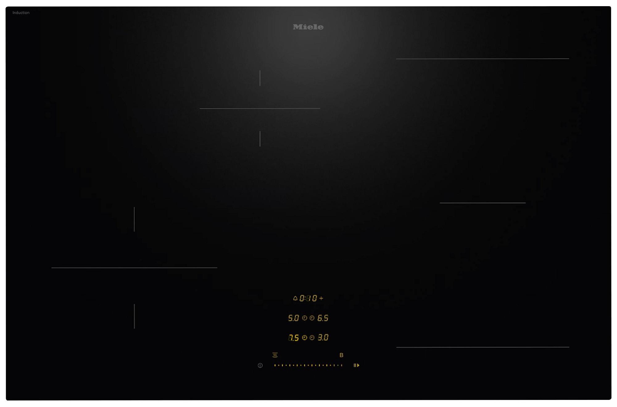 Induktionskochfeld KM8482FL Schwarz - Schwarz, MODERN, Glas (80/5,1/52cm) - Miele