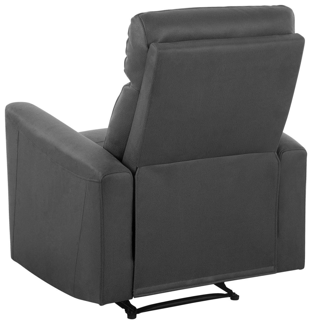 Počivalnik Aureli, Črna - siva/črna, Basics, kovina/tekstil (82/102,5/92,5cm) - Livetastic