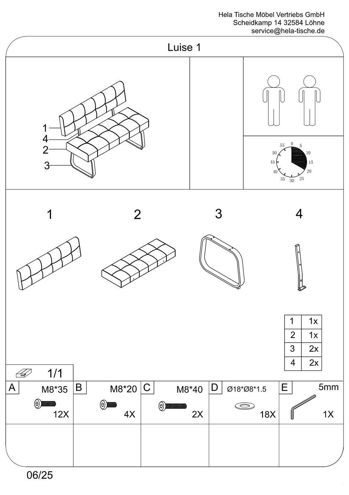 TISCHGRUPPE LUISE G - Anthrazit/Schwarz, MODERN, Holzwerkstoff/Textil (140-180/76/90cm) - MID.YOU