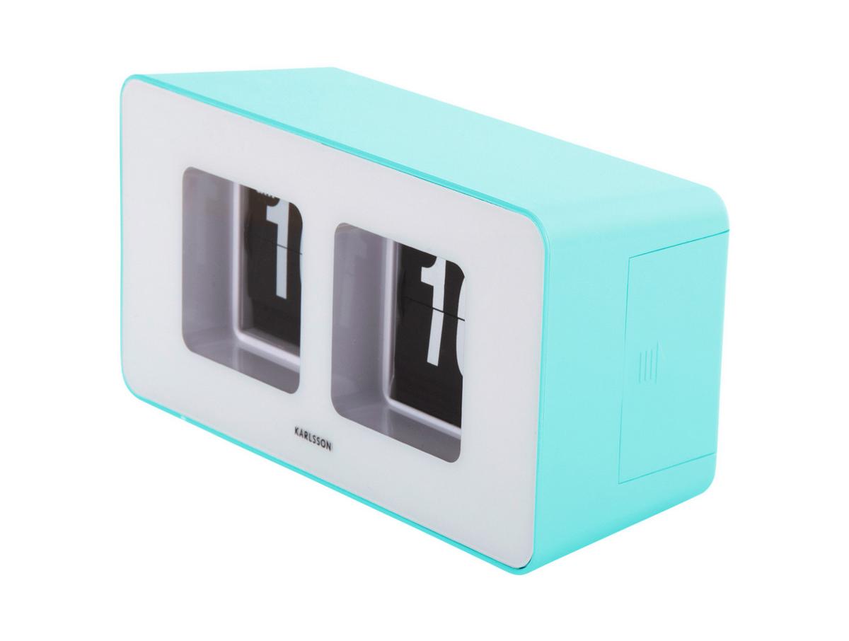 ZEGAR FUNKY FLIP - turkusowy, Basics, tworzywo sztuczne (18/7/9cm) - Karlsson