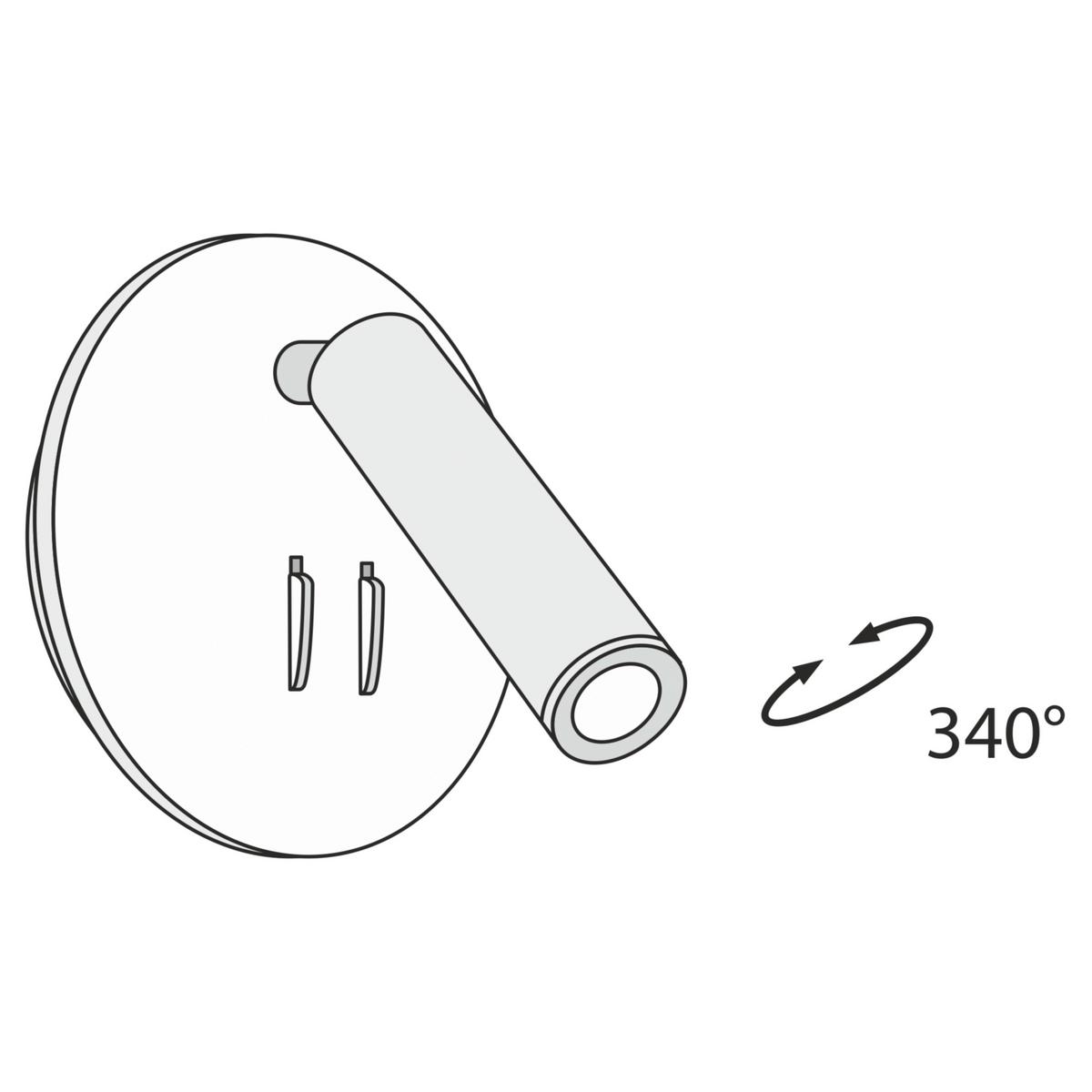 WANDLEUCHTE IOS 176 - Weiss, Basics, Kunststoff/Metall (6,5/14/14cm) - MAYTONI