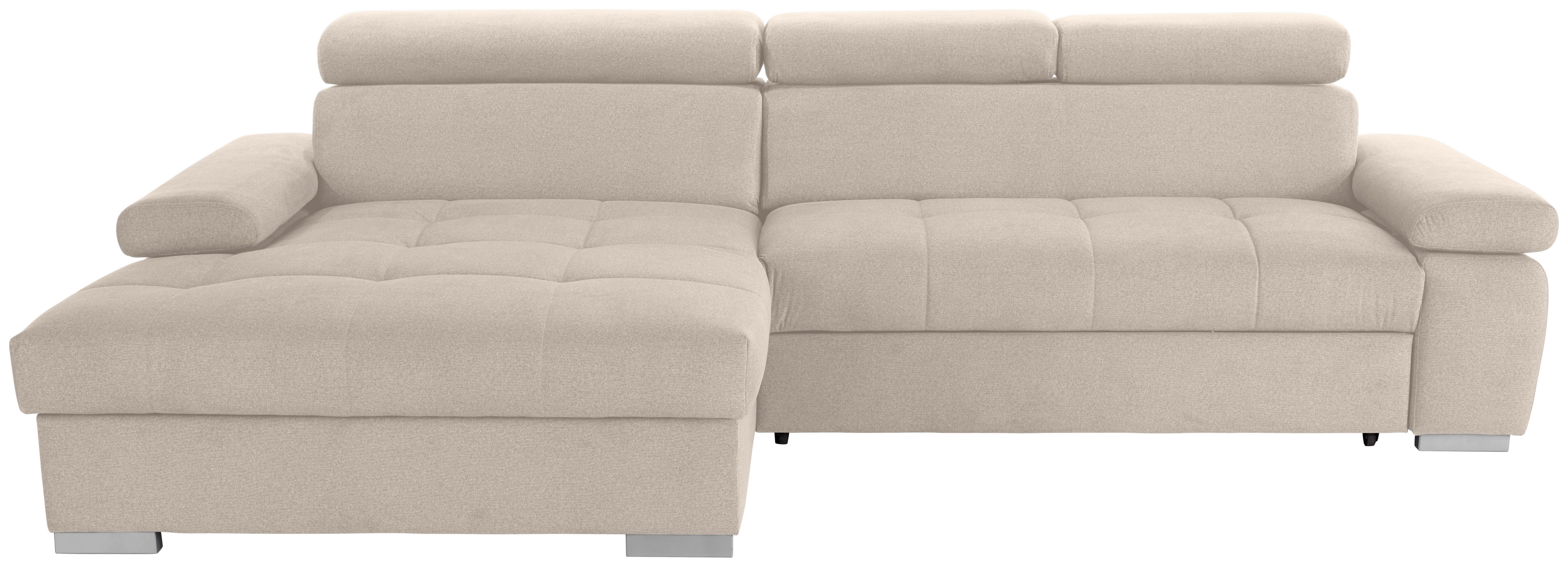 Kutna Garnitura Perry - srebrne boje/bež, Design, tekstil/drvo (183/292cm) - Modern Living