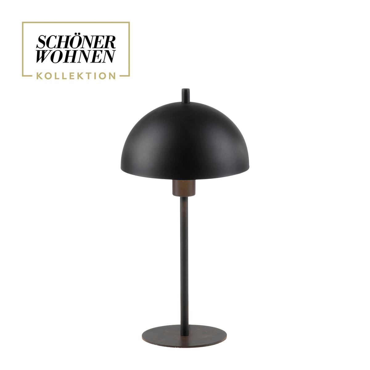 LAMPA STOŁOWA LED 11726-18 ALI - czarny, Design, tworzywo sztuczne/metal (18/18/33,5cm) - Schöner Wohnen