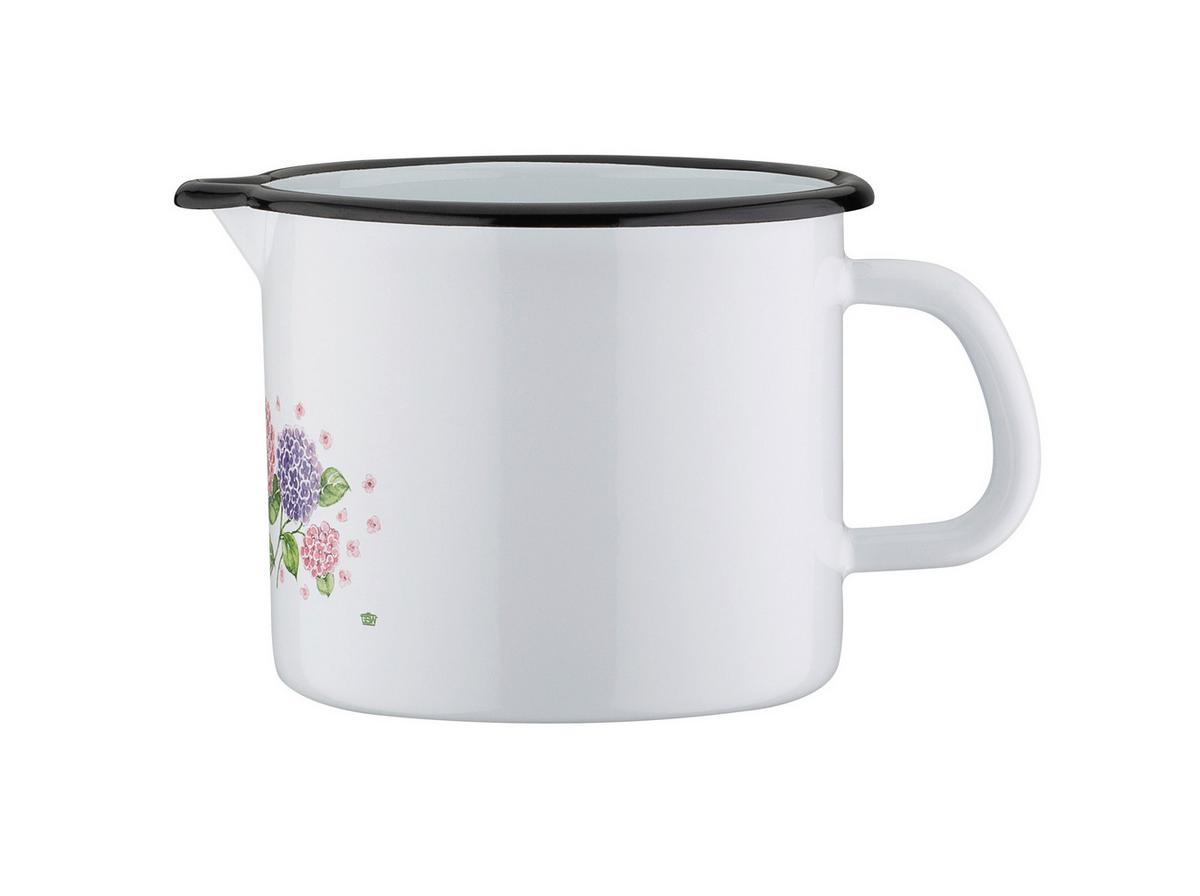 Set Posod Hortensie, 4-Delni - bela, Basics, kovina - delimano