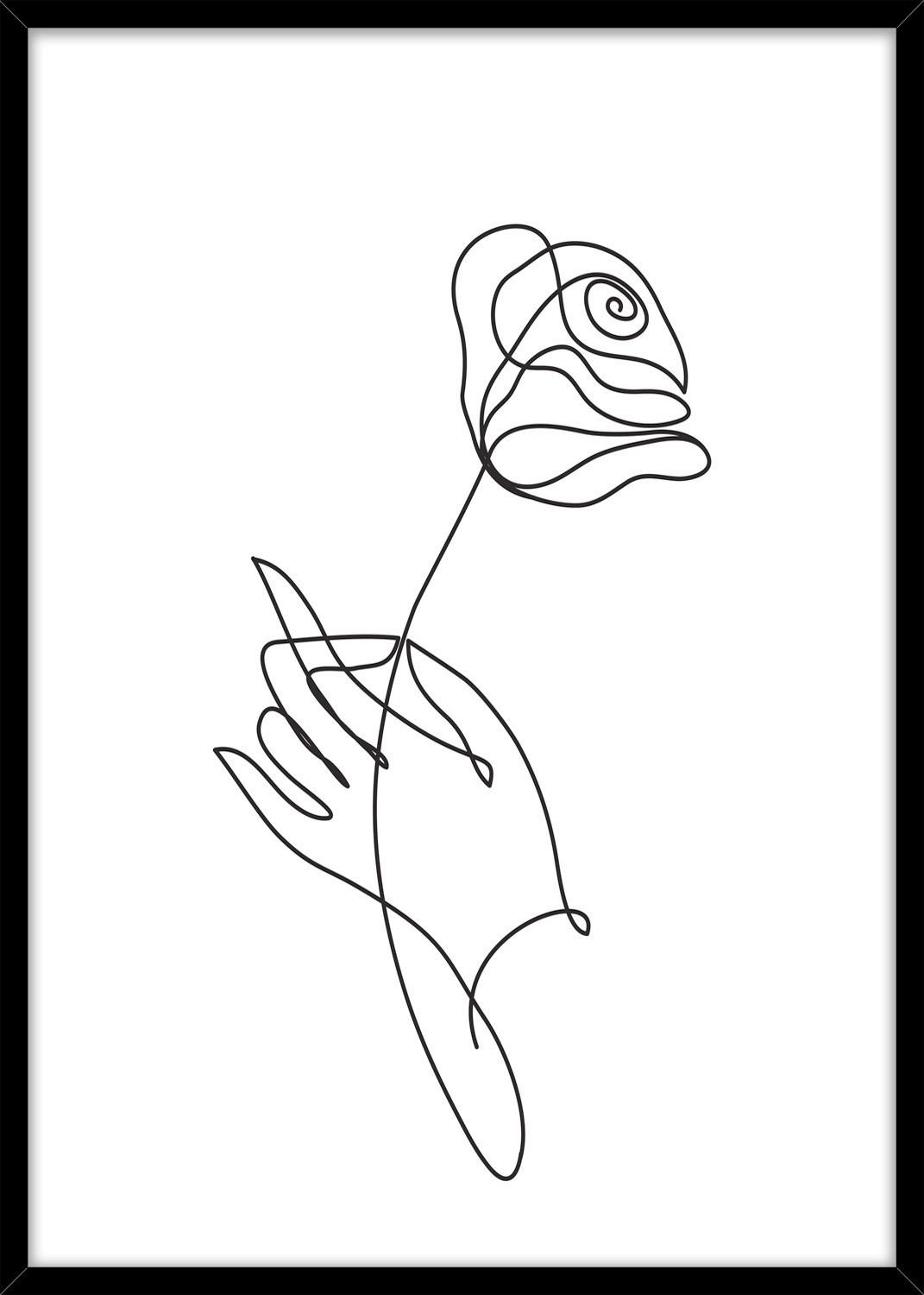 DRUK ARTYSTYCZNY LZ063 - czarny/biały, Trend, materiał drewnopochodny/papier (50/70cm) - Monee